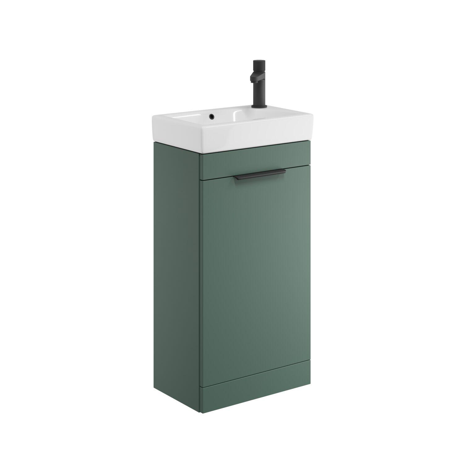 Scudo Esme 470mm freestanding cloakroom unit in Reed Green MFC