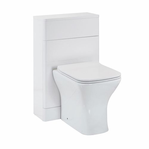 Scudo Rossini gloss white floorstanding WC unit, 500mm wide, contemporary style