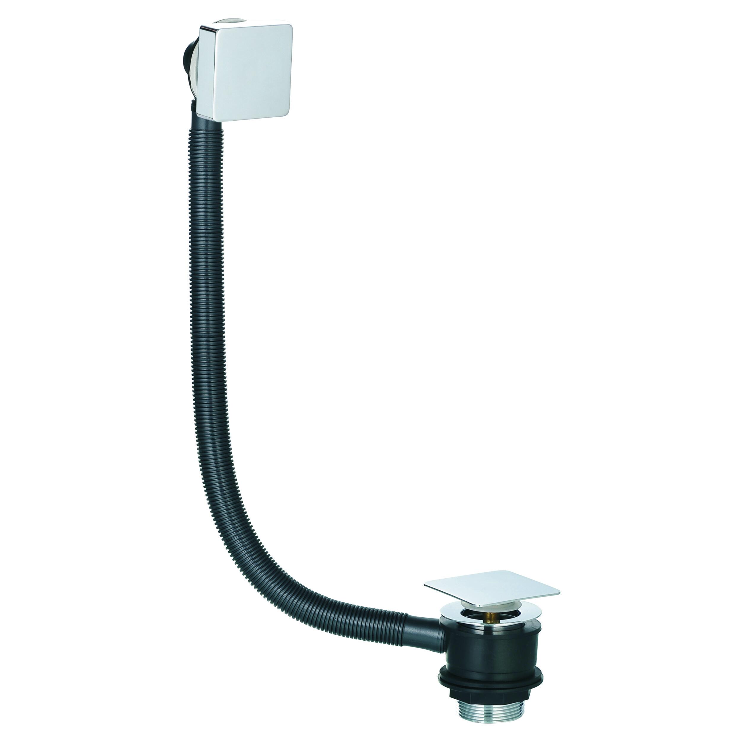 Scudo Square Sprung Bath Waste in chrome finish
