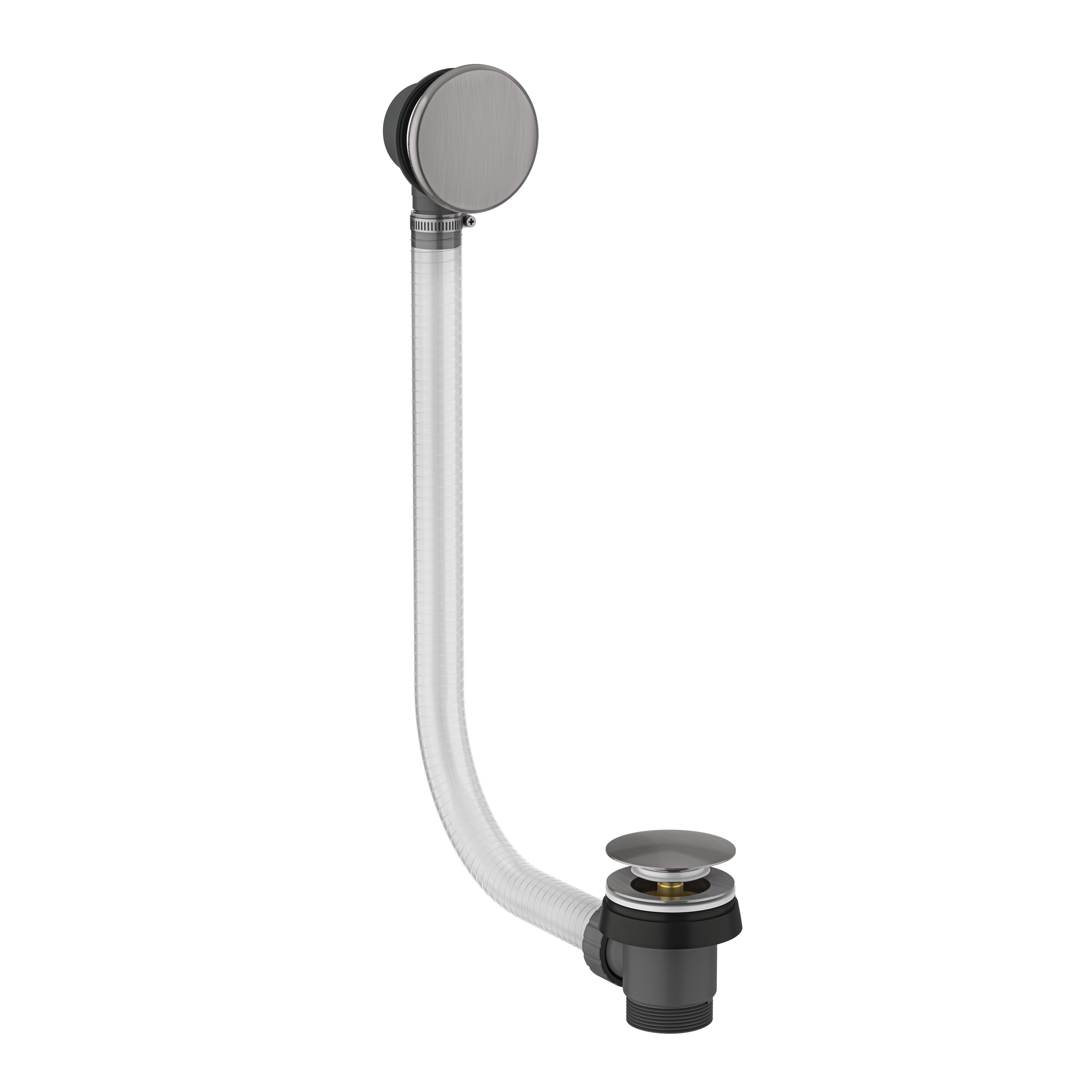 Scudo Bath Pop-Up Waste with Overflow in gunmetal finish