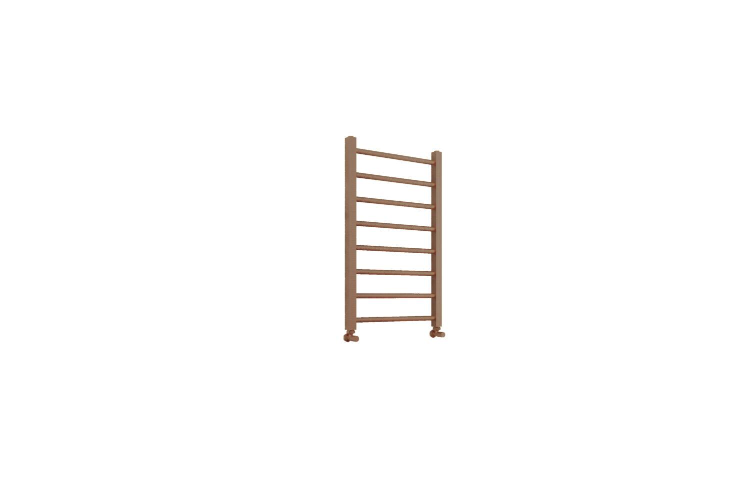 Scudo Vibe bronze steel towel warmer, vertical rail design, 800mm height