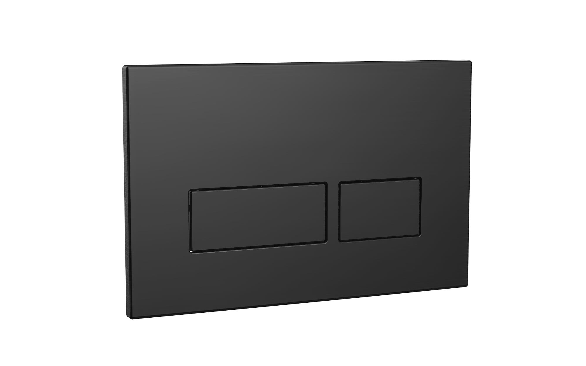Scudo Square dual flush button in black ABS for concealed cistern