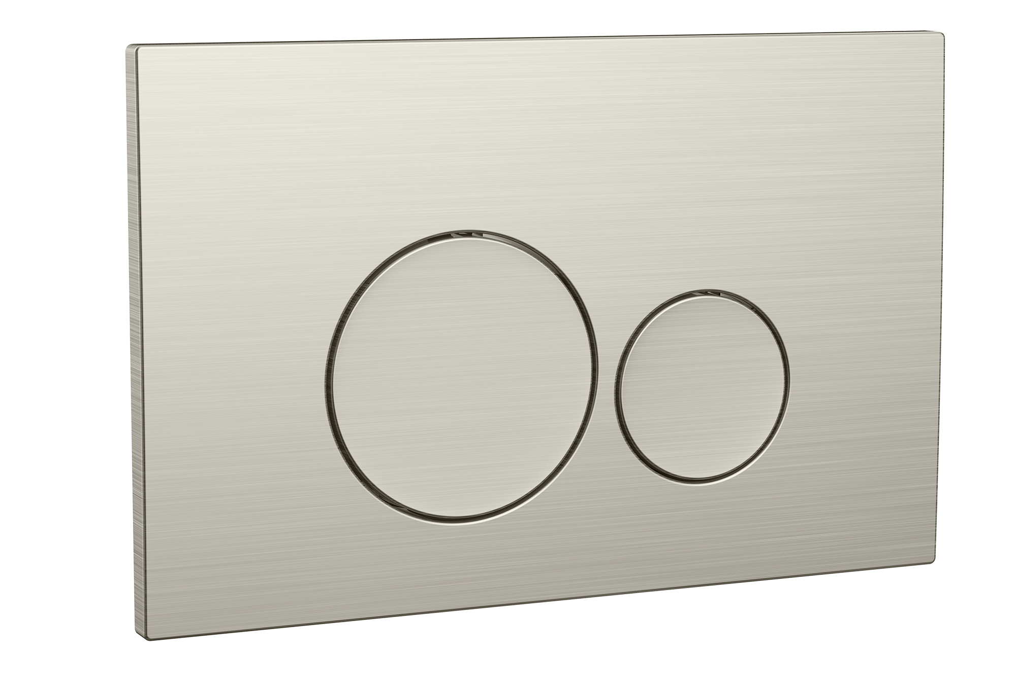 Scudo Round Pneumatic Flush Button in Brushed Nickel ABS