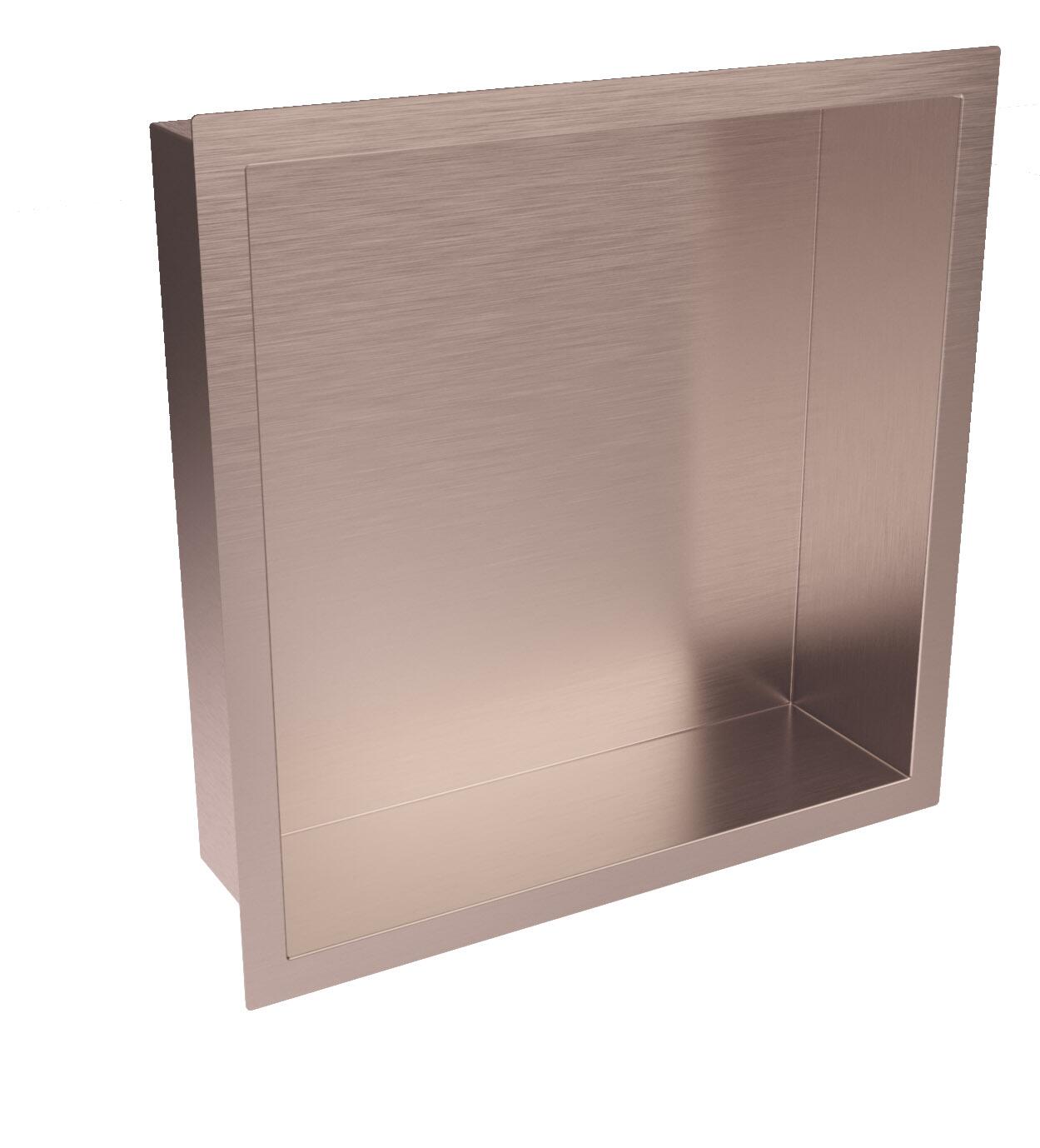 Scudo Inset Shower Niche, 300x300mm, Brushed Bronze 304 stainless steel