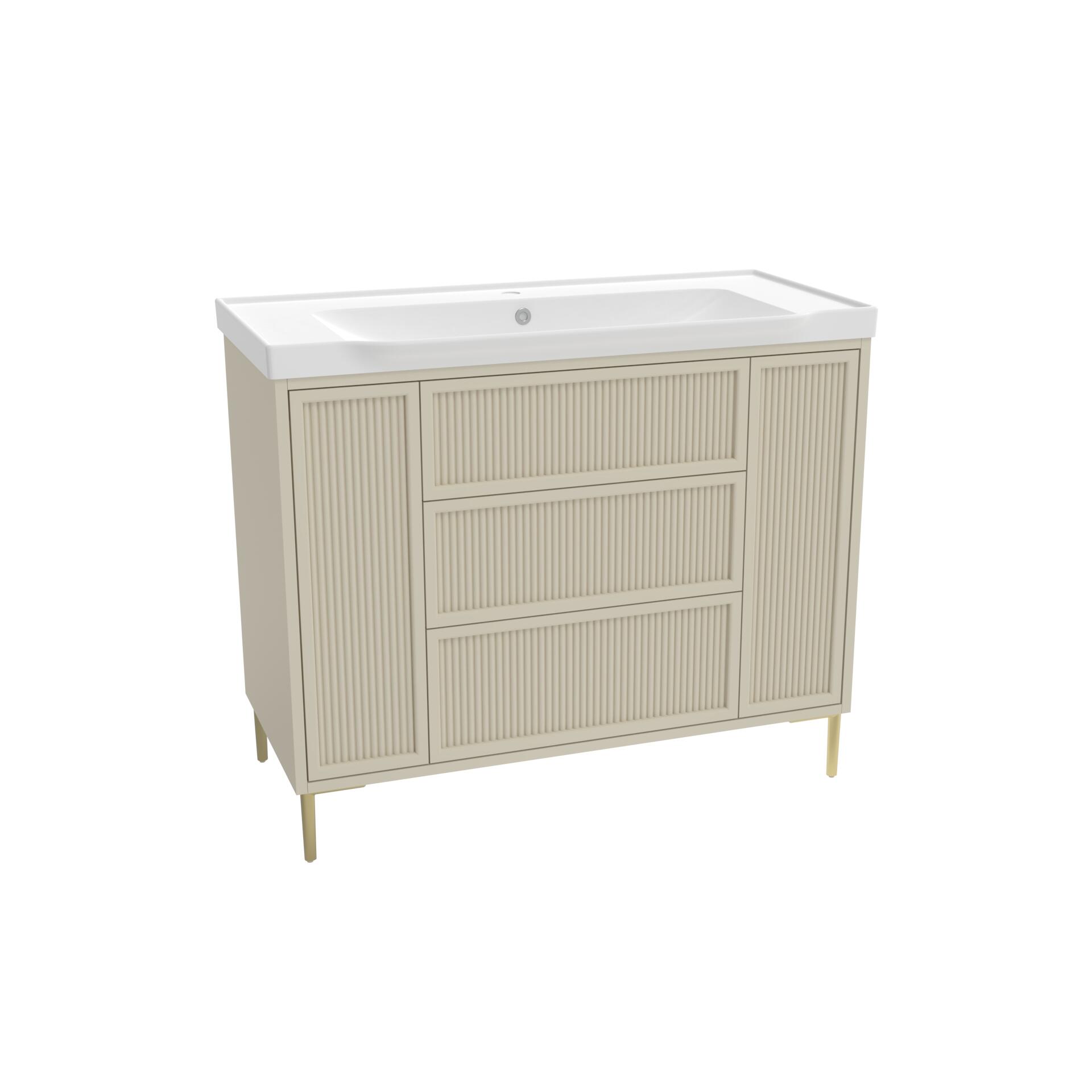 Scudo Bota 1008mm freestanding vanity unit in Stone Painted MDF