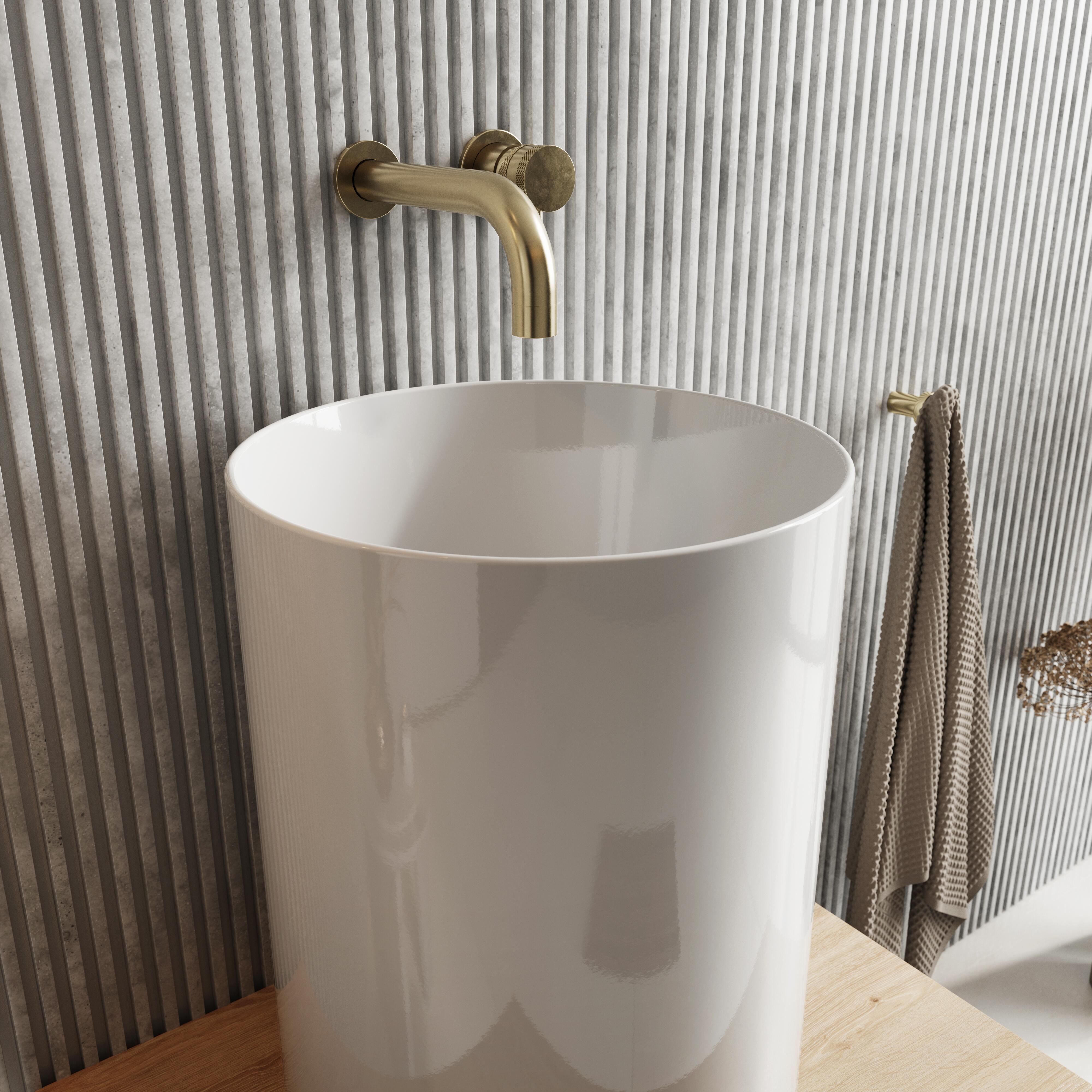 Scudo Shelph wall mounted shelf, 600mm x 500mm, Davos Oak finish, no brackets