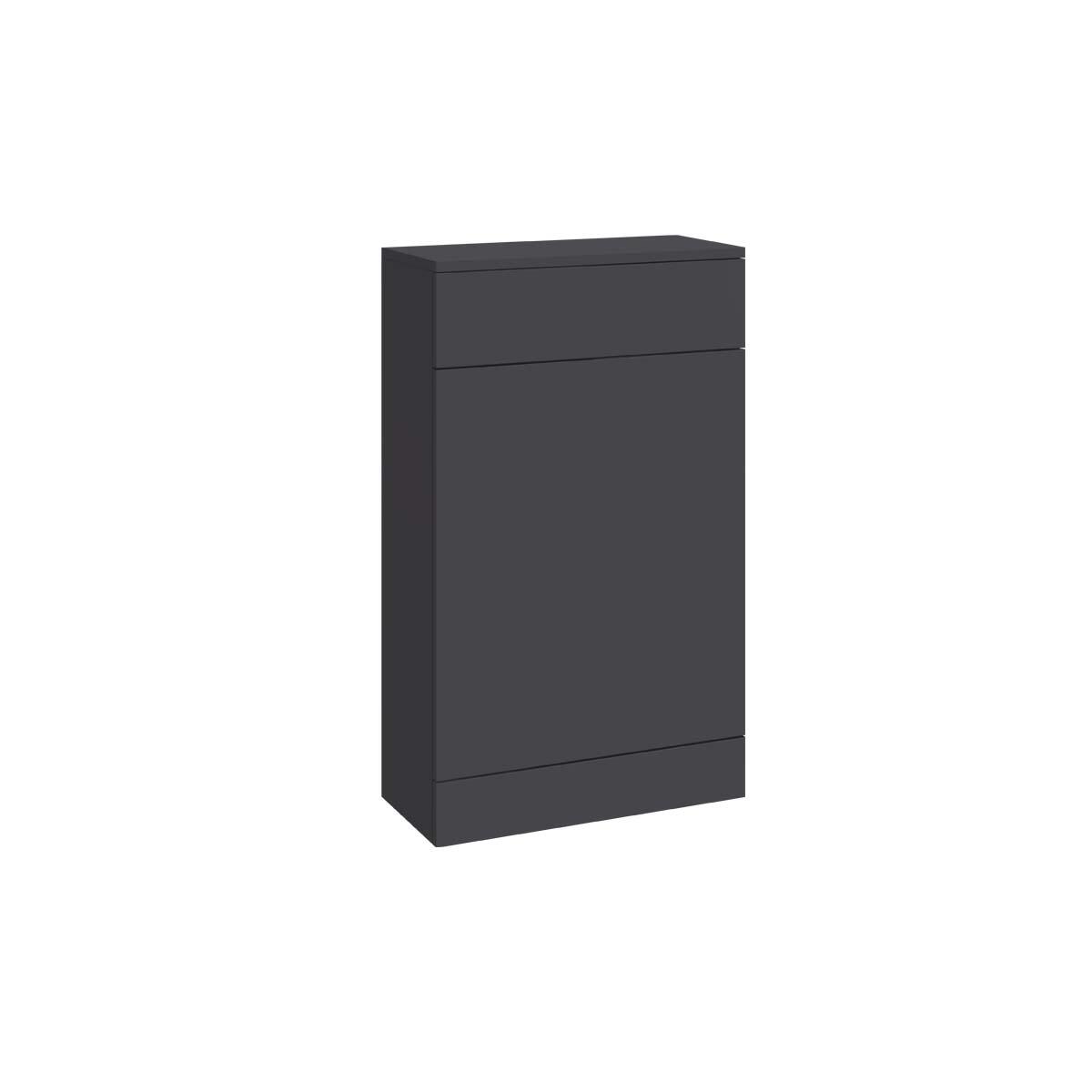 Scudo Lili floorstanding WC unit, 500mm wide, 810mm high, 245mm deep, matt grey MDF