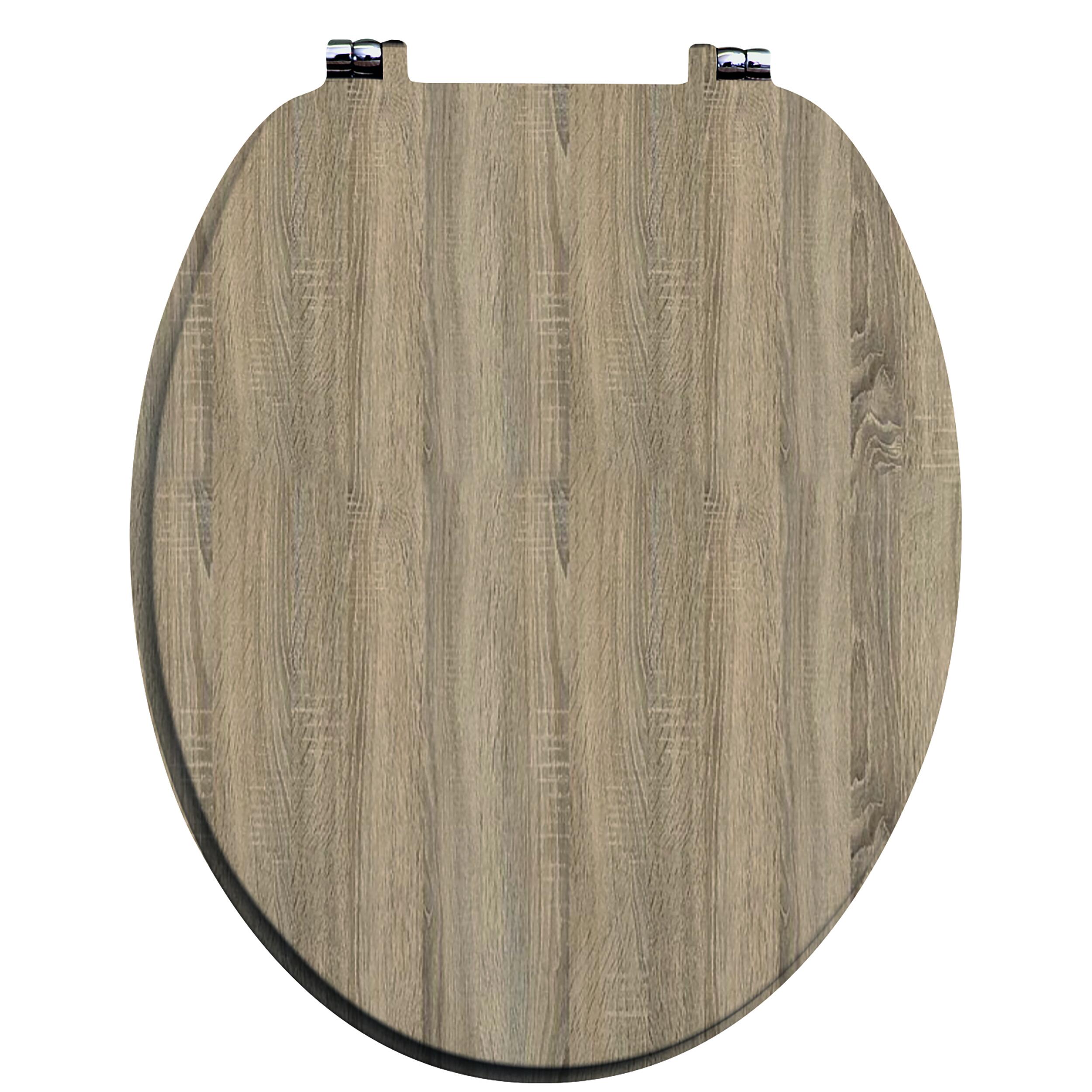 Scudo Porto white ABS wrap over toilet seat with soft close hinges, D-shaped design