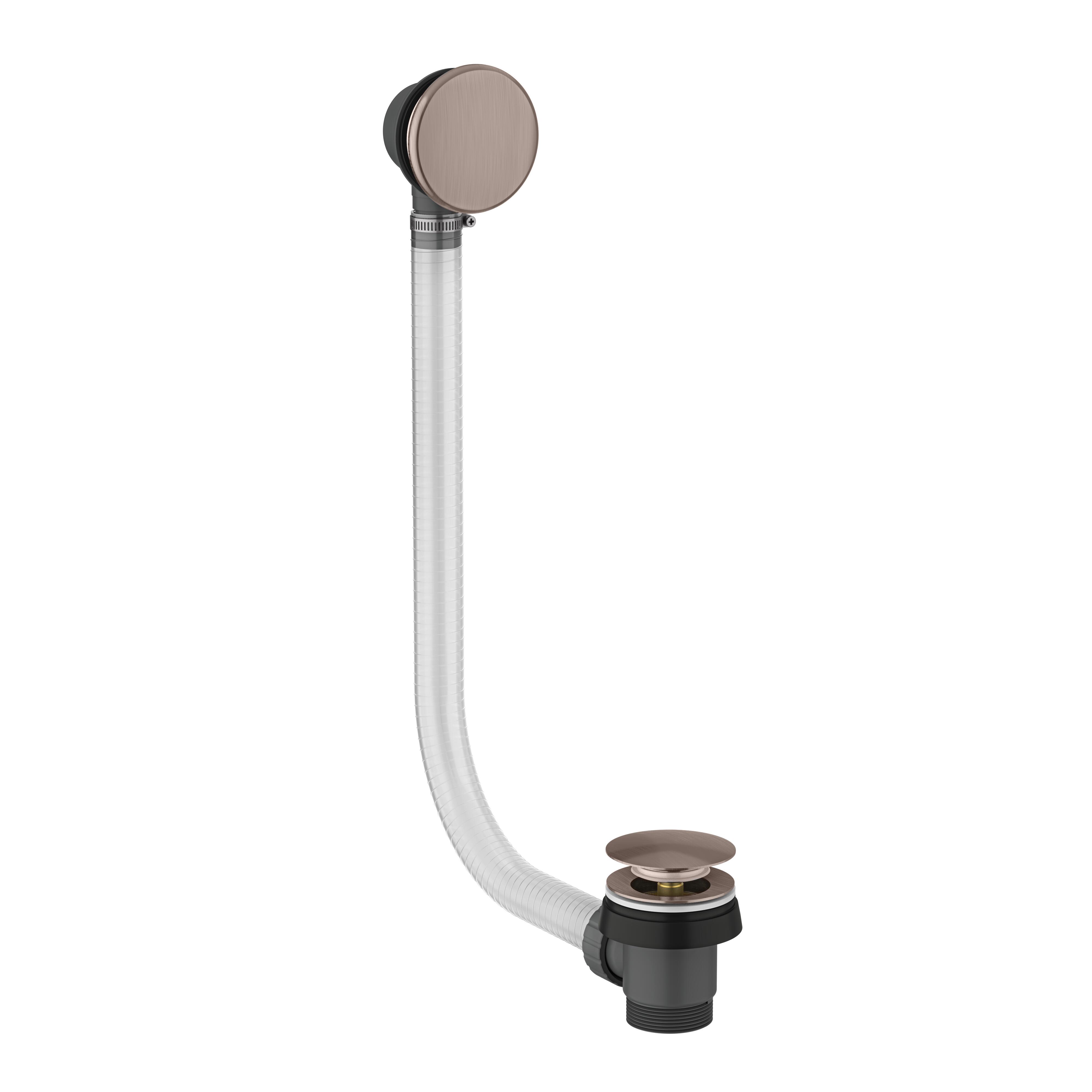 Scudo Bath Pop-Up Waste with Overflow in Brushed Bronze finish