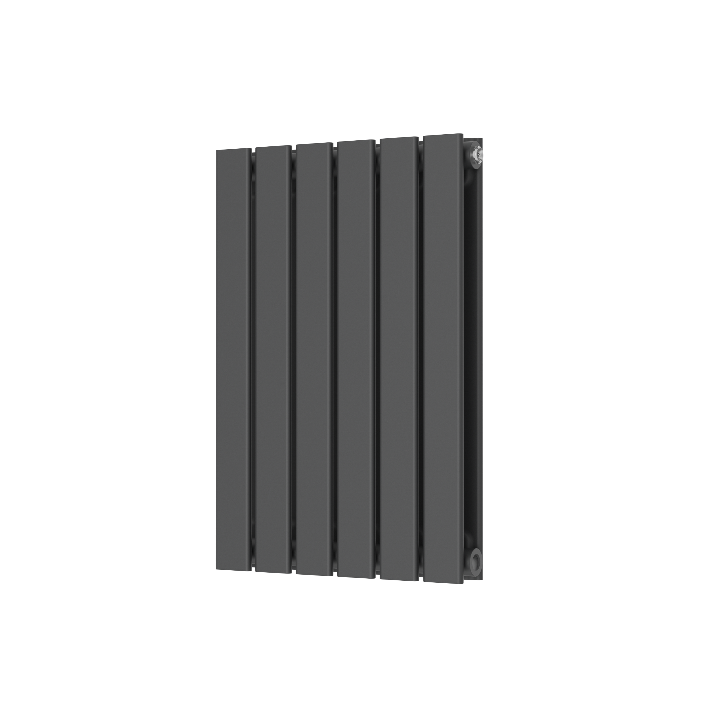 Scudo Bravo designer radiator in anthracite finish, double panel, 600mm height x 410mm width
