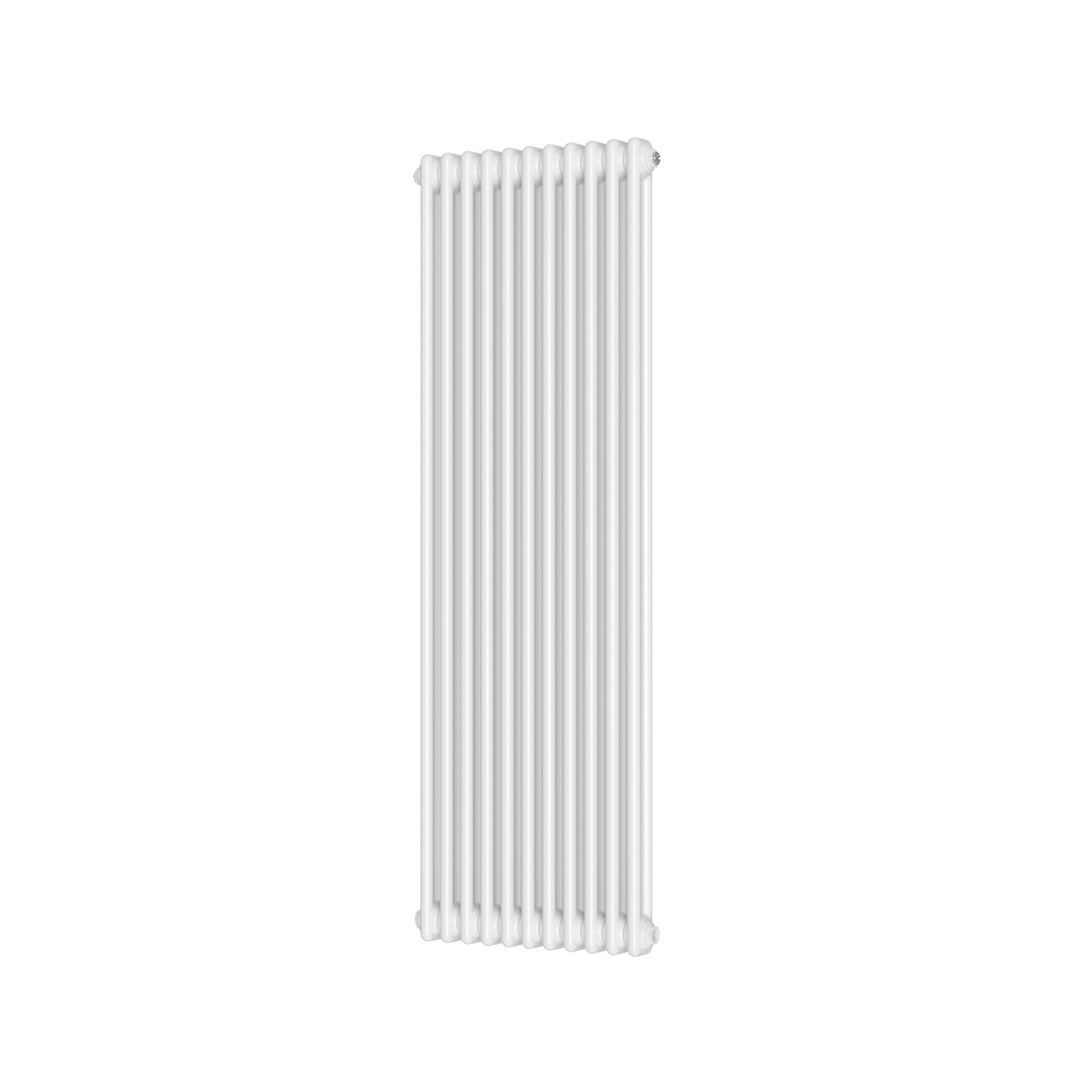 Scudo Column white vertical radiator, 2 column design, 1500mm height x 515mm width