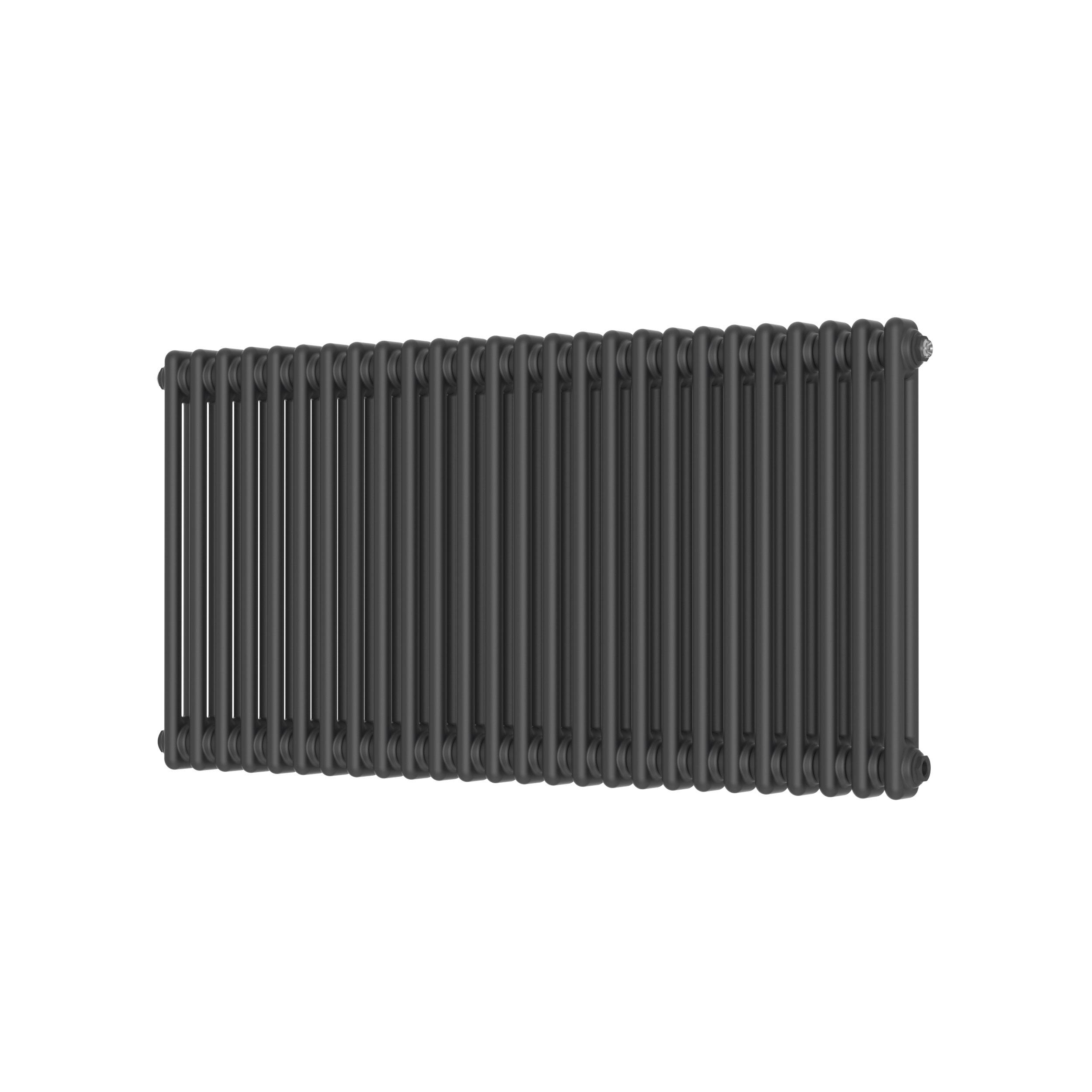 Scudo Column horizontal designer radiator in anthracite finish, 2 column 26 sections, 600x1190mm