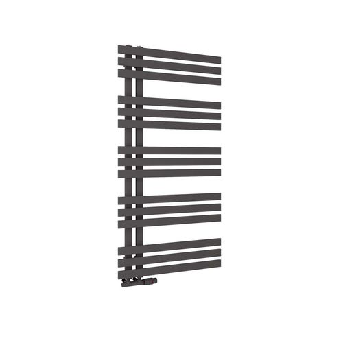 Scudo Elizabeth anthracite steel towel warmer, 1200mm height x 600mm width, ladder rail design