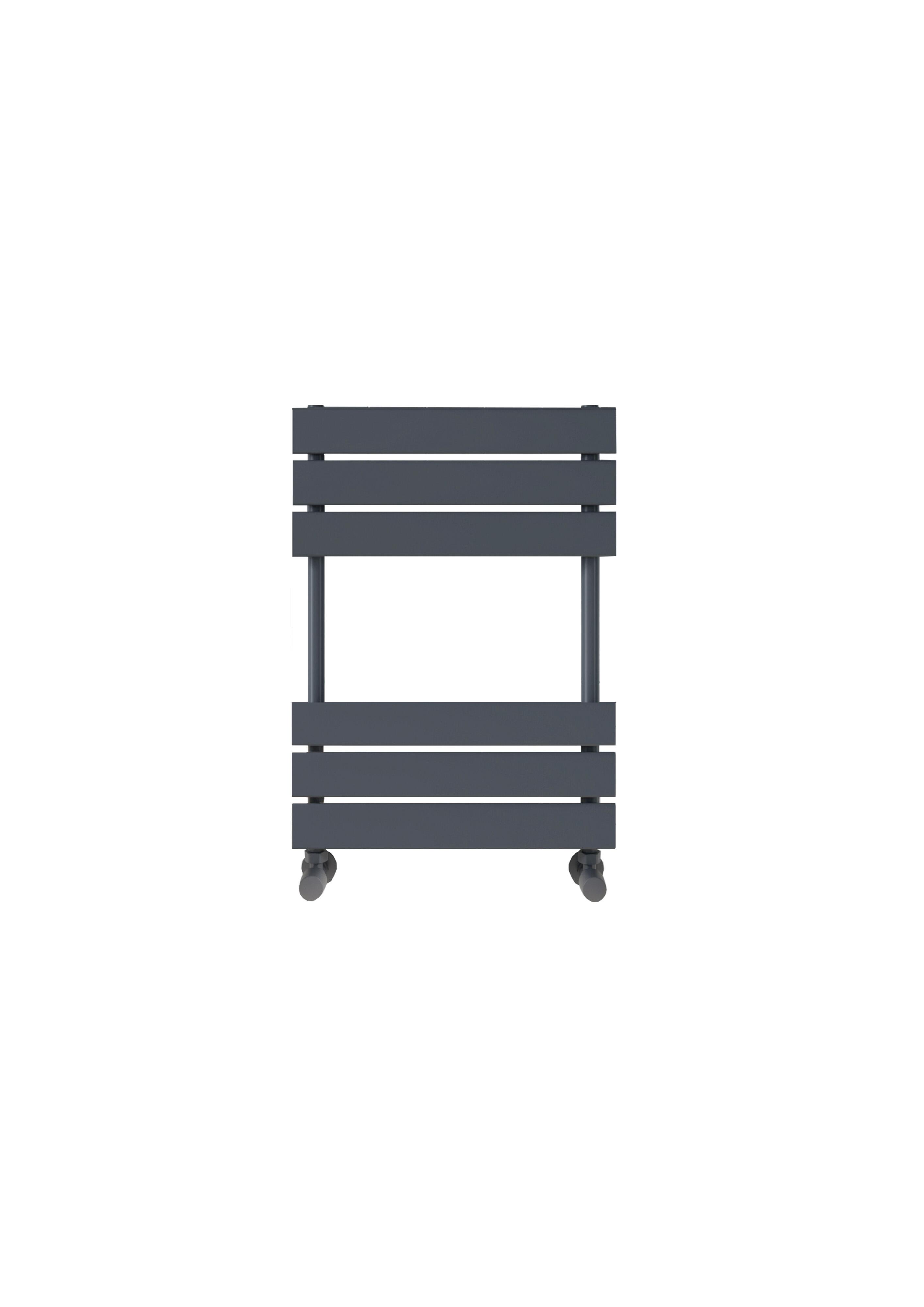 Scudo Life anthracite towel warmer, 650mm height x 400mm width, low carbon steel ladder rail design