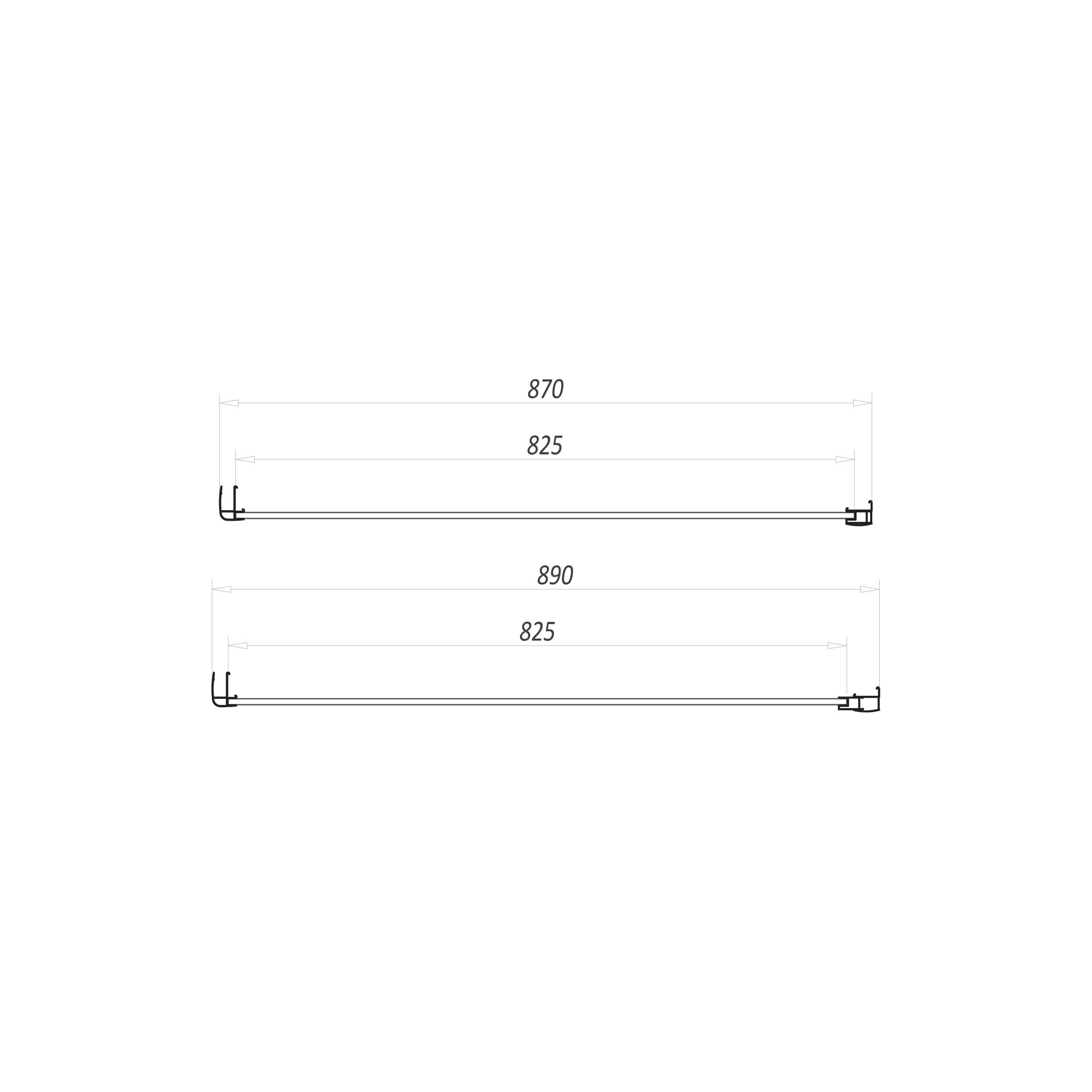 Scudo S8 900mm x 1900mm clear glass side panel with chrome frame