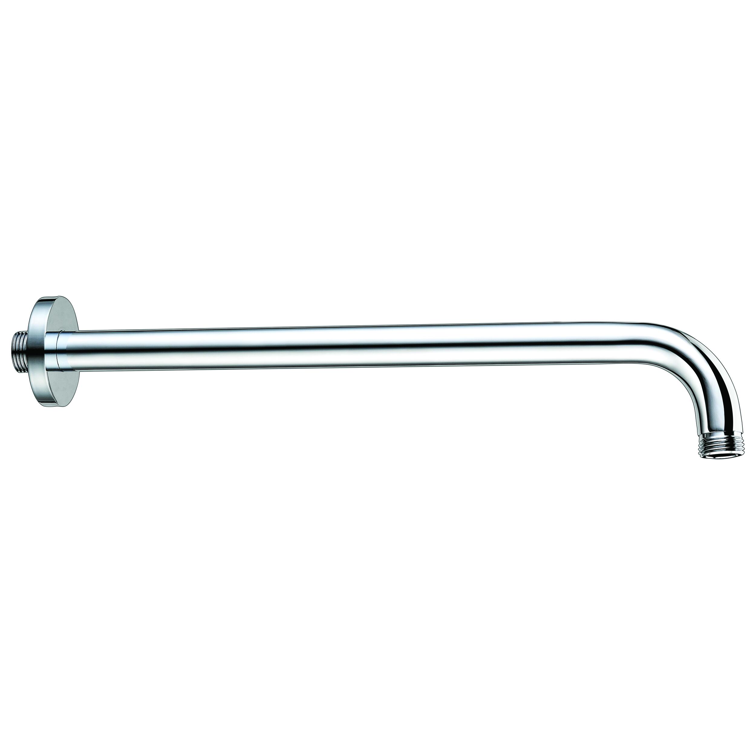 Scudo round extended wall mounted shower arm, chrome finish, steel construction