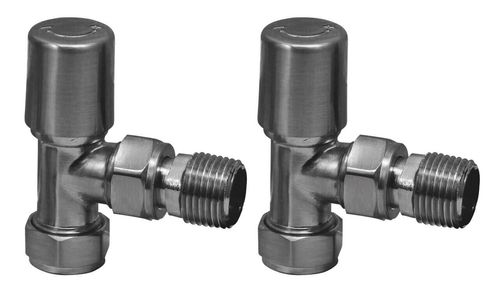 Scudo Gunmetal Angled Radiator Valve 15mm (Pair) in brass