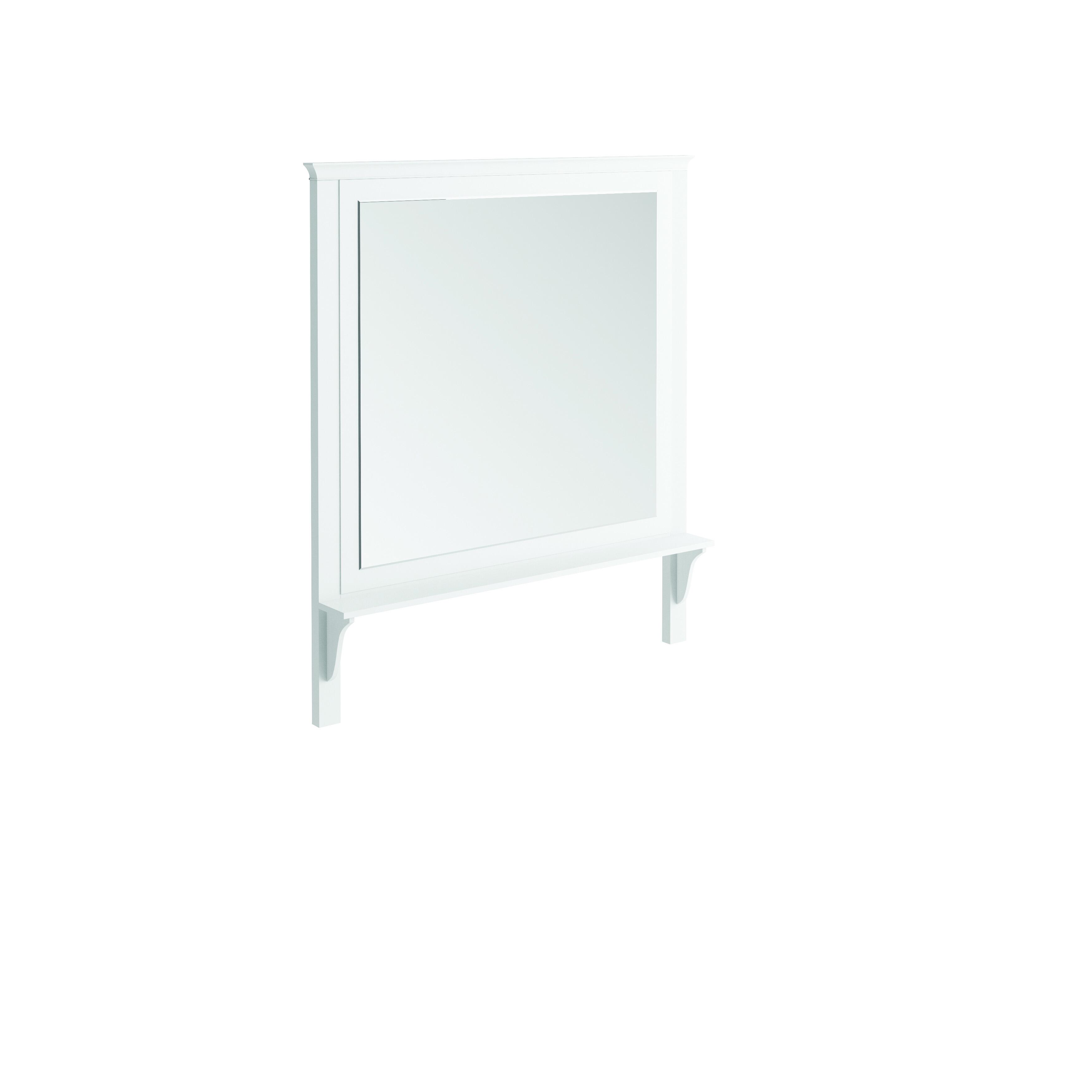Scudo Harrogate rectangular mirror in Arctic White MDF, 1440mm wide x 1200mm high