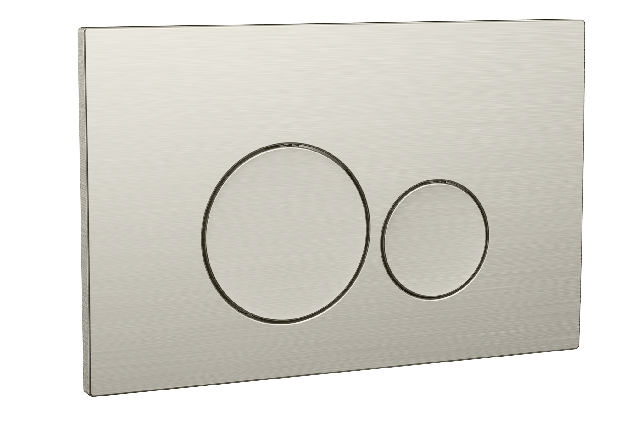 Scudo Round Pneumatic Flush Button in Brushed Nickel ABS