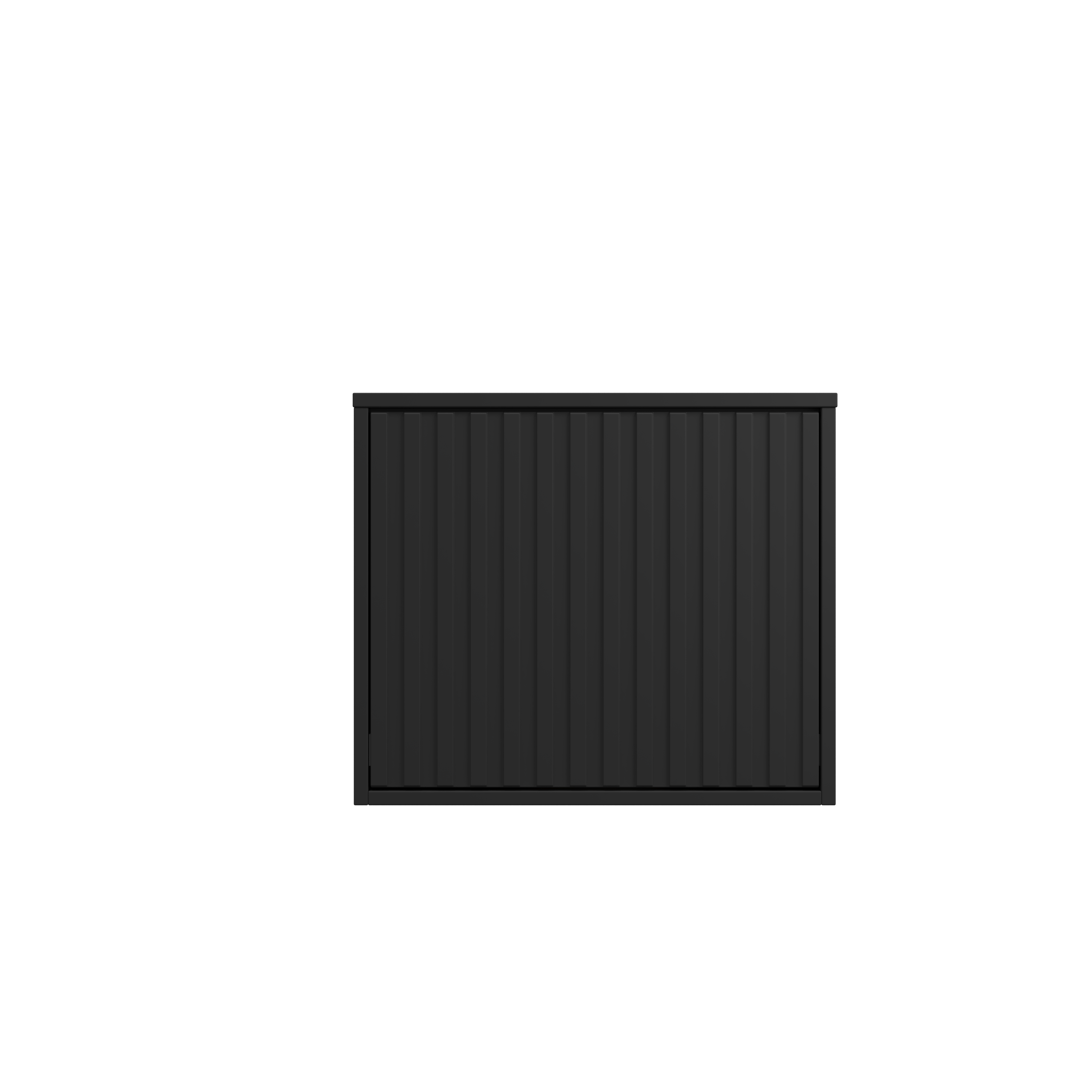 Scudo Alfie black fluted drawer front, 540mm width x 476mm height, floorstanding vanity unit component