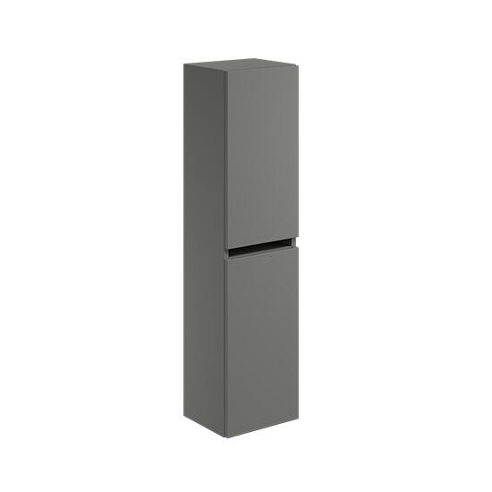 Scudo Aubrey 300mm x 1200mm x 265mm floorstanding tall boy unit in Dust Grey with integral handle
