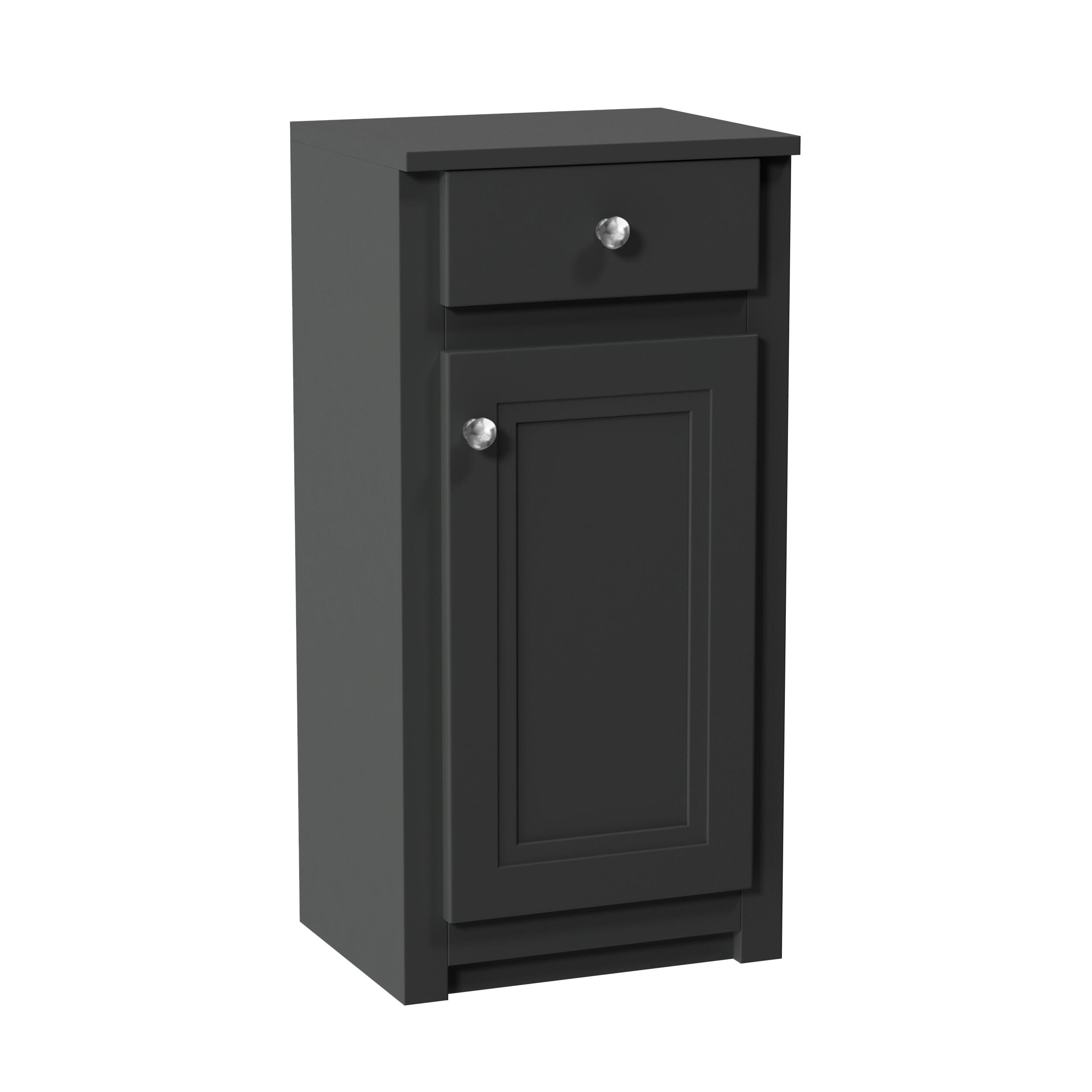 Scudo Classica 400mm wall mounted side cabinet, Charcoal Grey, traditional style