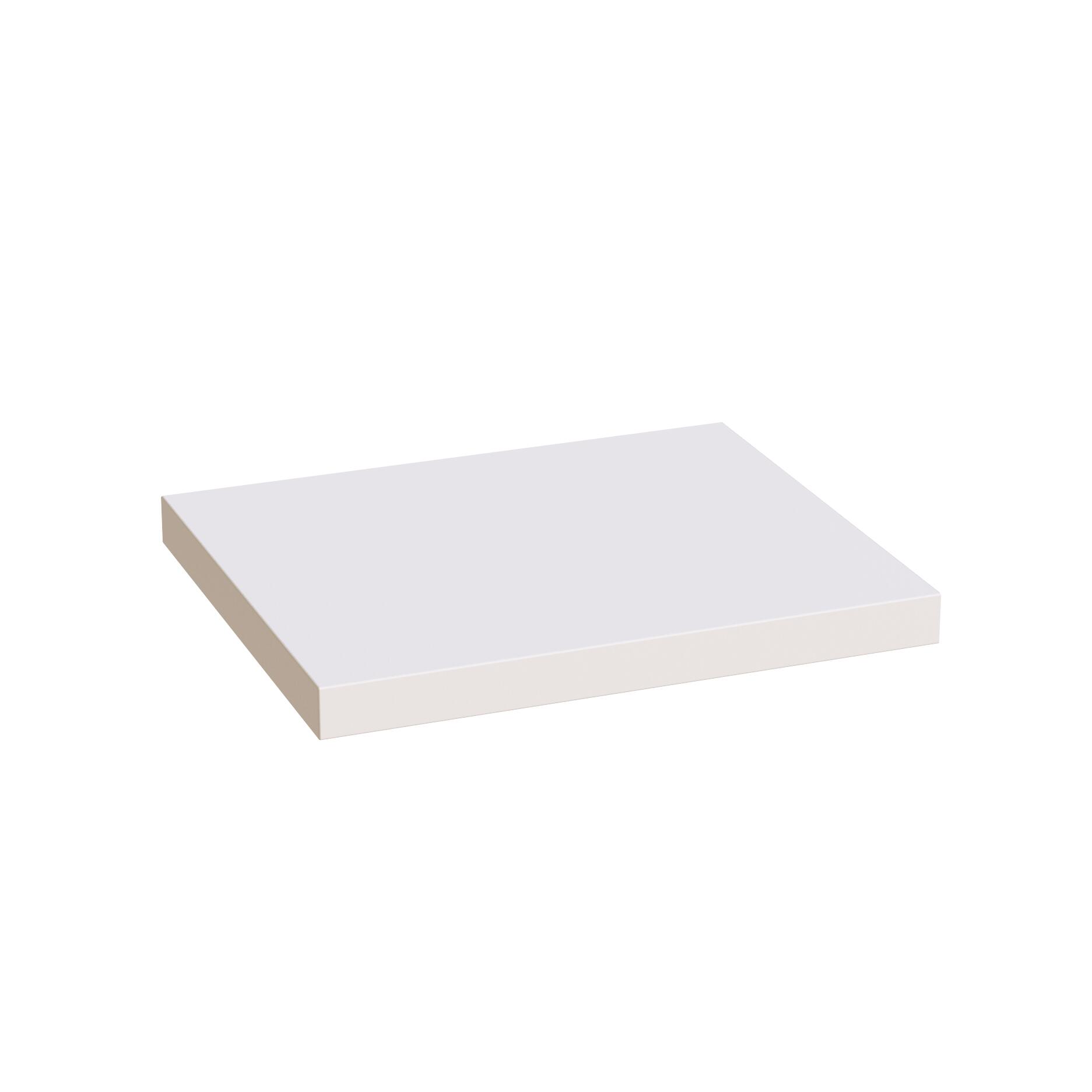 Scudo Shelph Matt White wall mounted shelf 600mm x 500mm