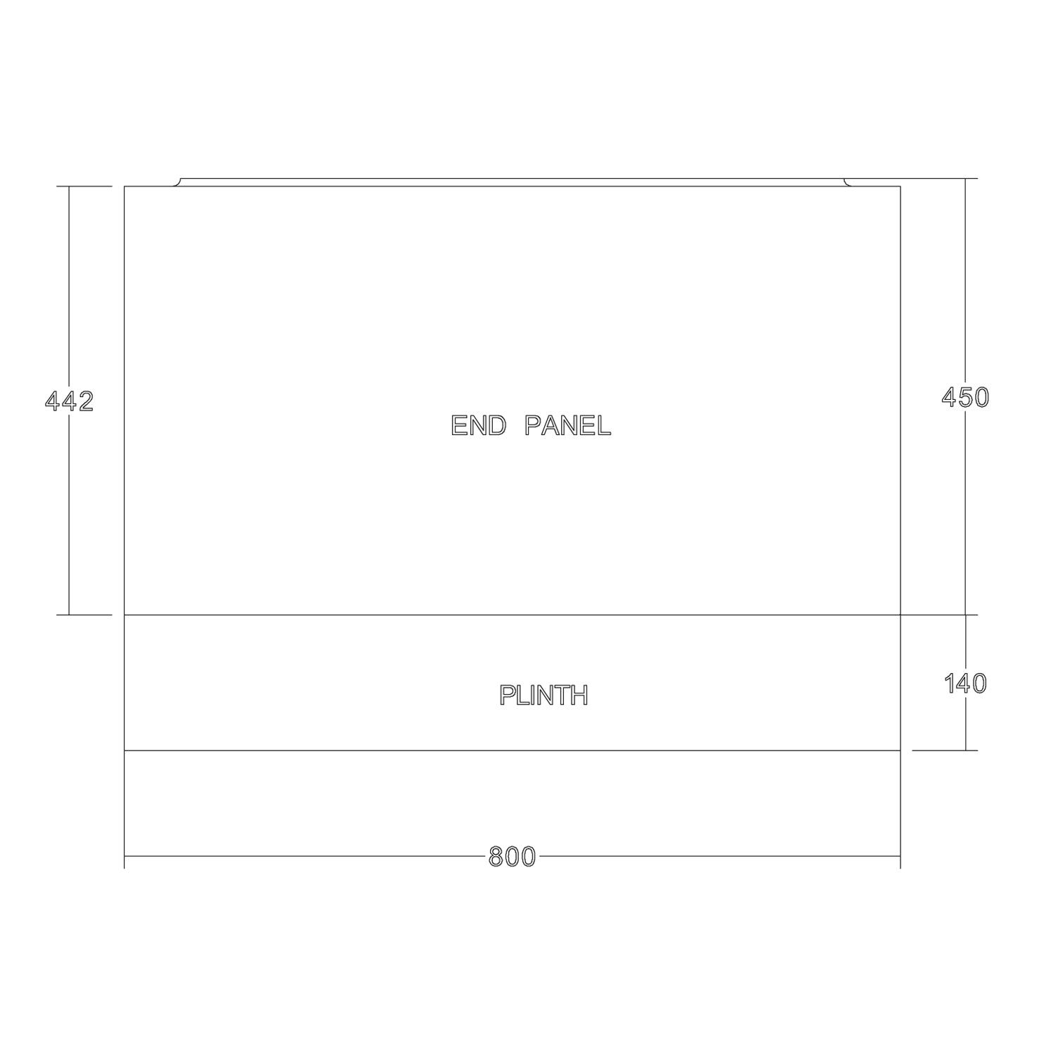 Scudo Matt Indigo Blue vinyl wrap end bath panel, 800mm wide, adjustable height