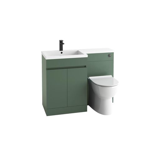 Scudo Empire 500mm floorstanding WC unit in Green, contemporary MDF bathroom furniture