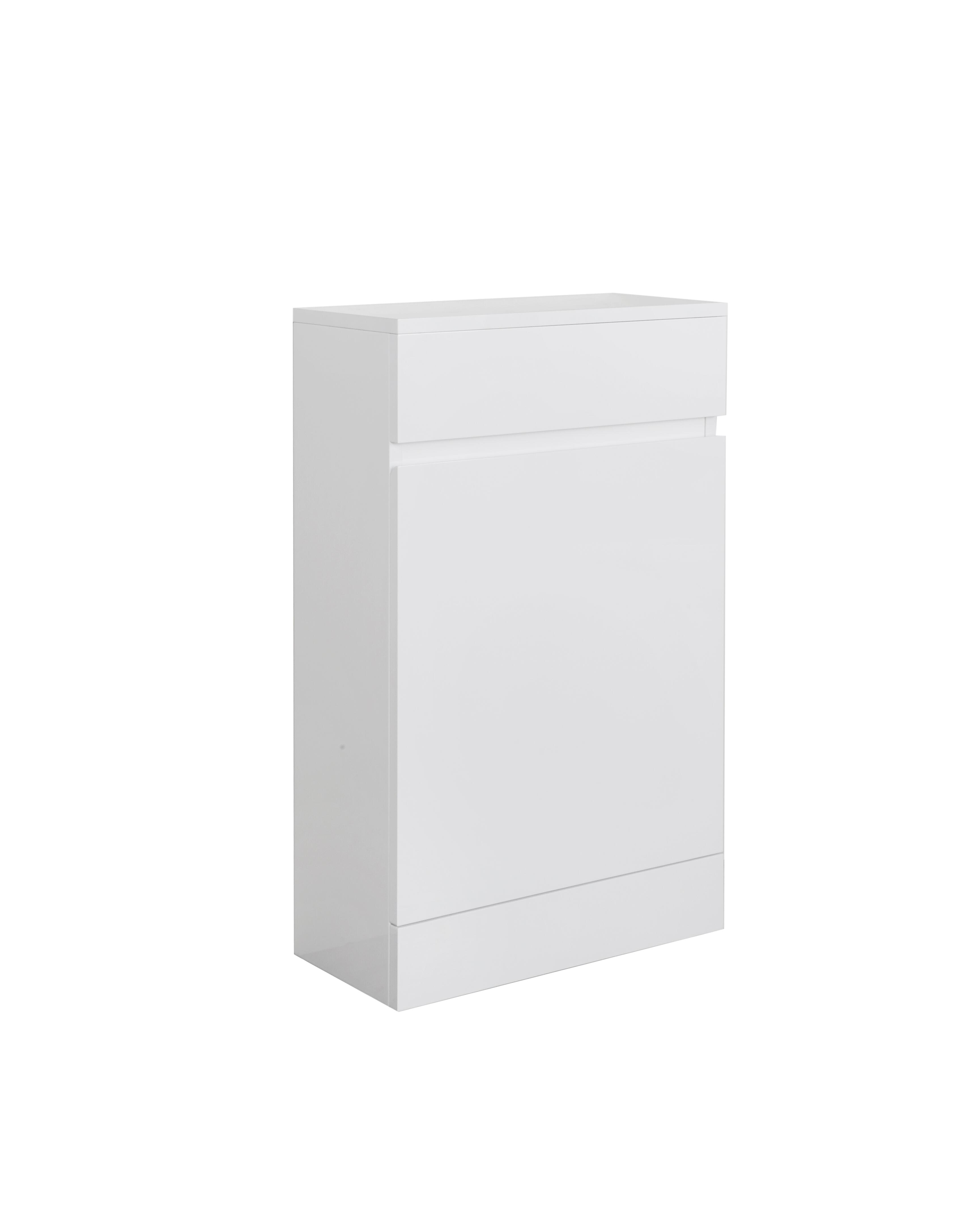 Scudo Waterguard 500mm WC Unit in gloss white PVC, contemporary style