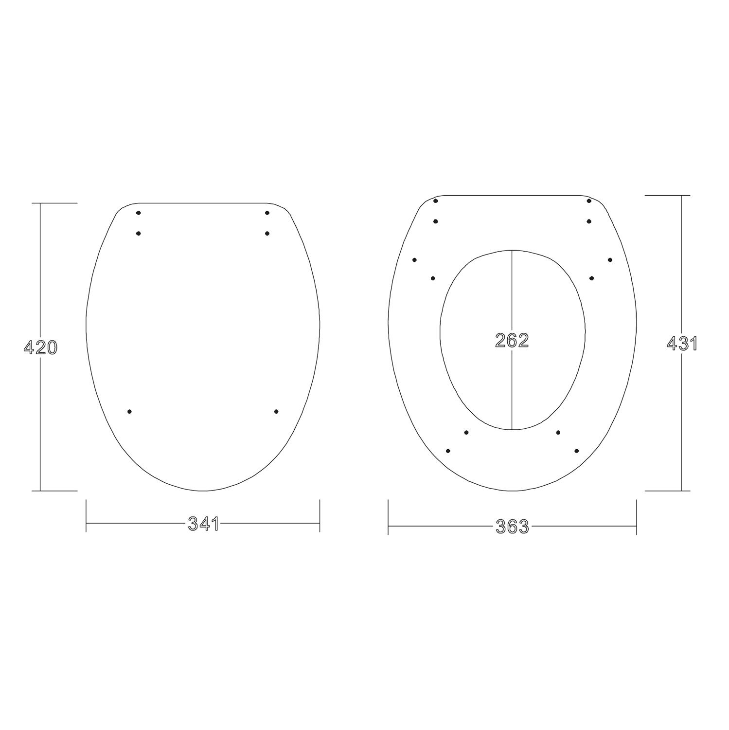 Scudo round toilet seat in Indigo Blue with soft close hinges and top fix fittings