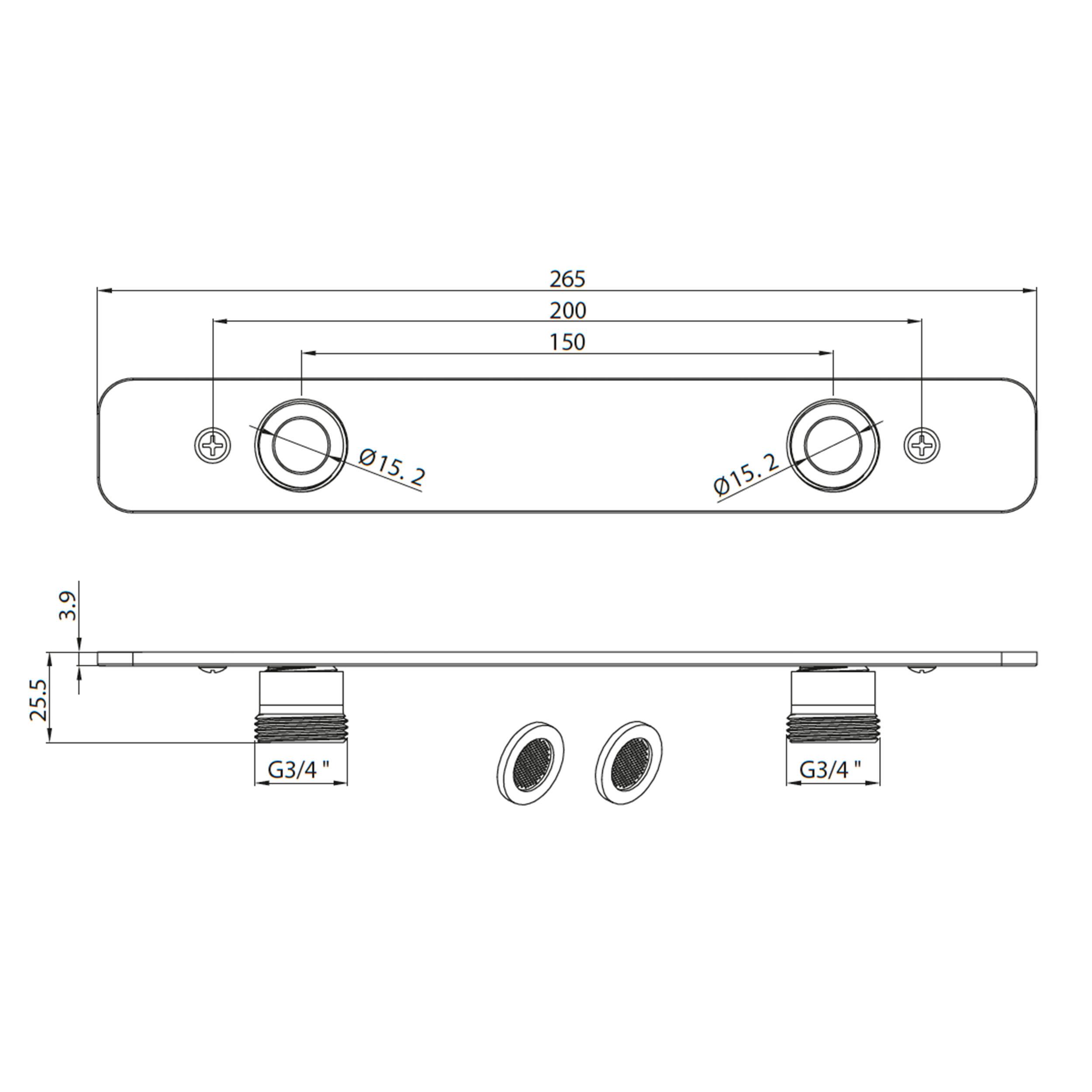 Scudo Easy Kit Plate in Chrome, made from steel and brass