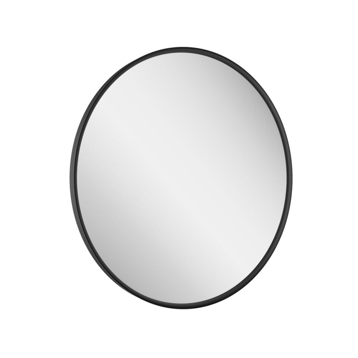 Scudo Macie 600mm LED Round Mirror in Black with integrated lighting