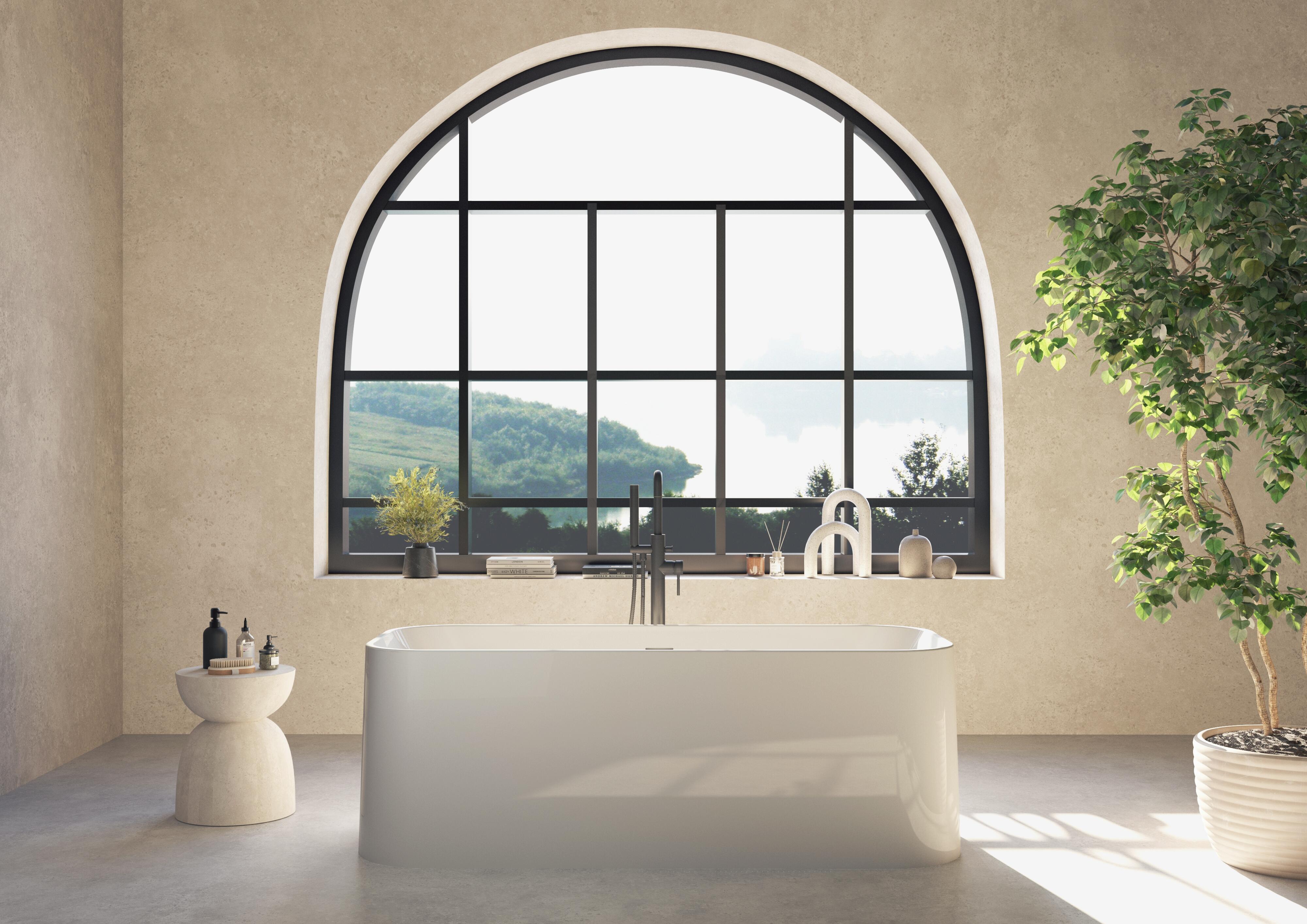 Scudo Choices gloss white acrylic freestanding bath 1700mm x 700mm