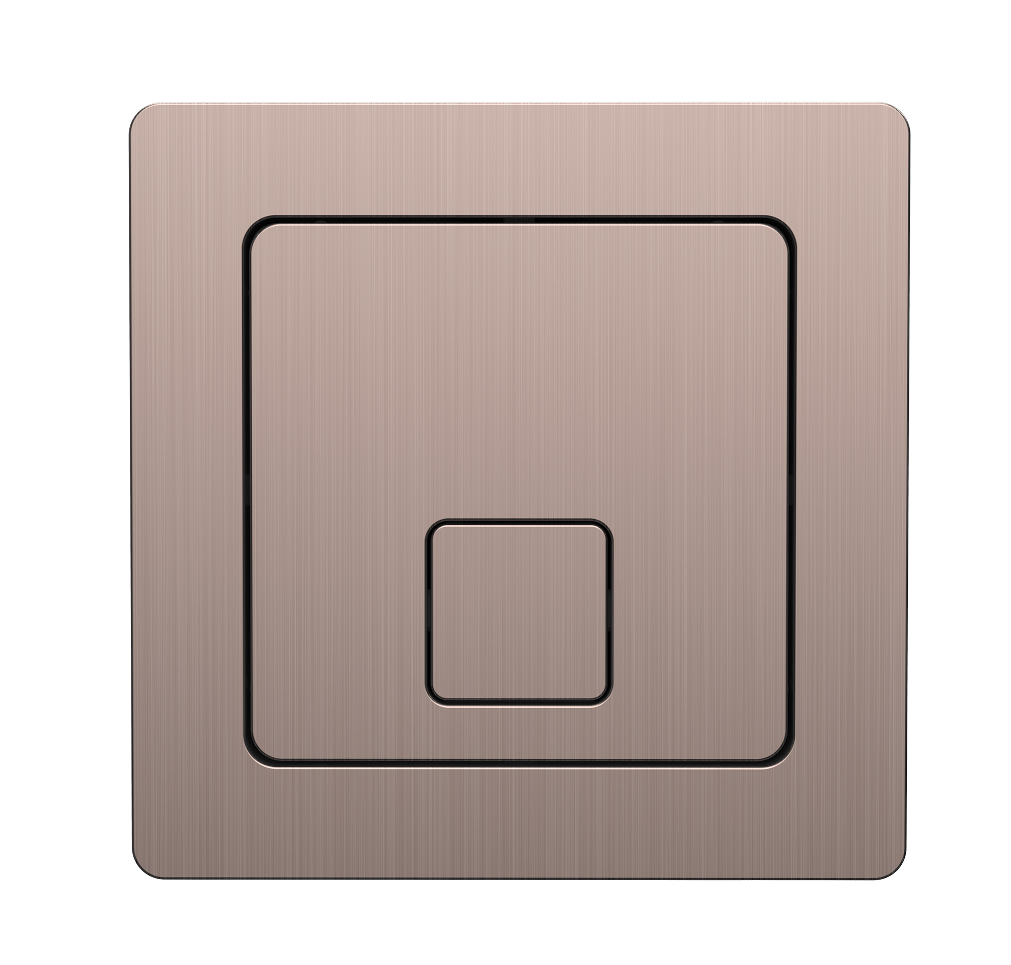 Scudo Square dual flush button, brushed bronze finish, ABS material, for CISTERN002