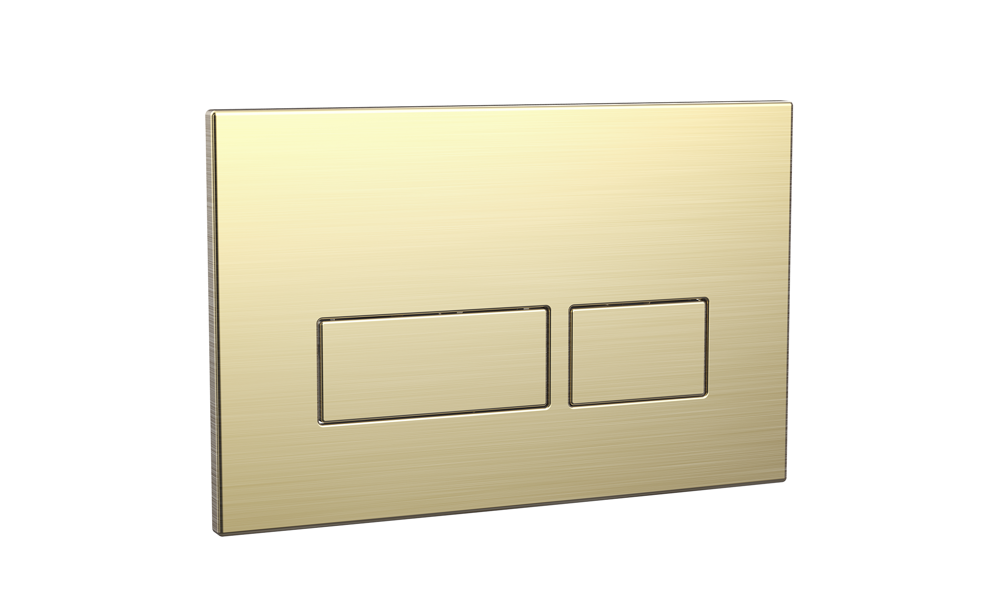 Scudo Square Dual Flush Button in Brushed Brass, made from ABS material