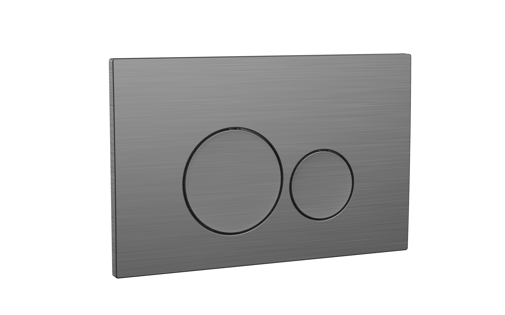 Scudo Round Dual Flush Button in Gunmetal, made from ABS material