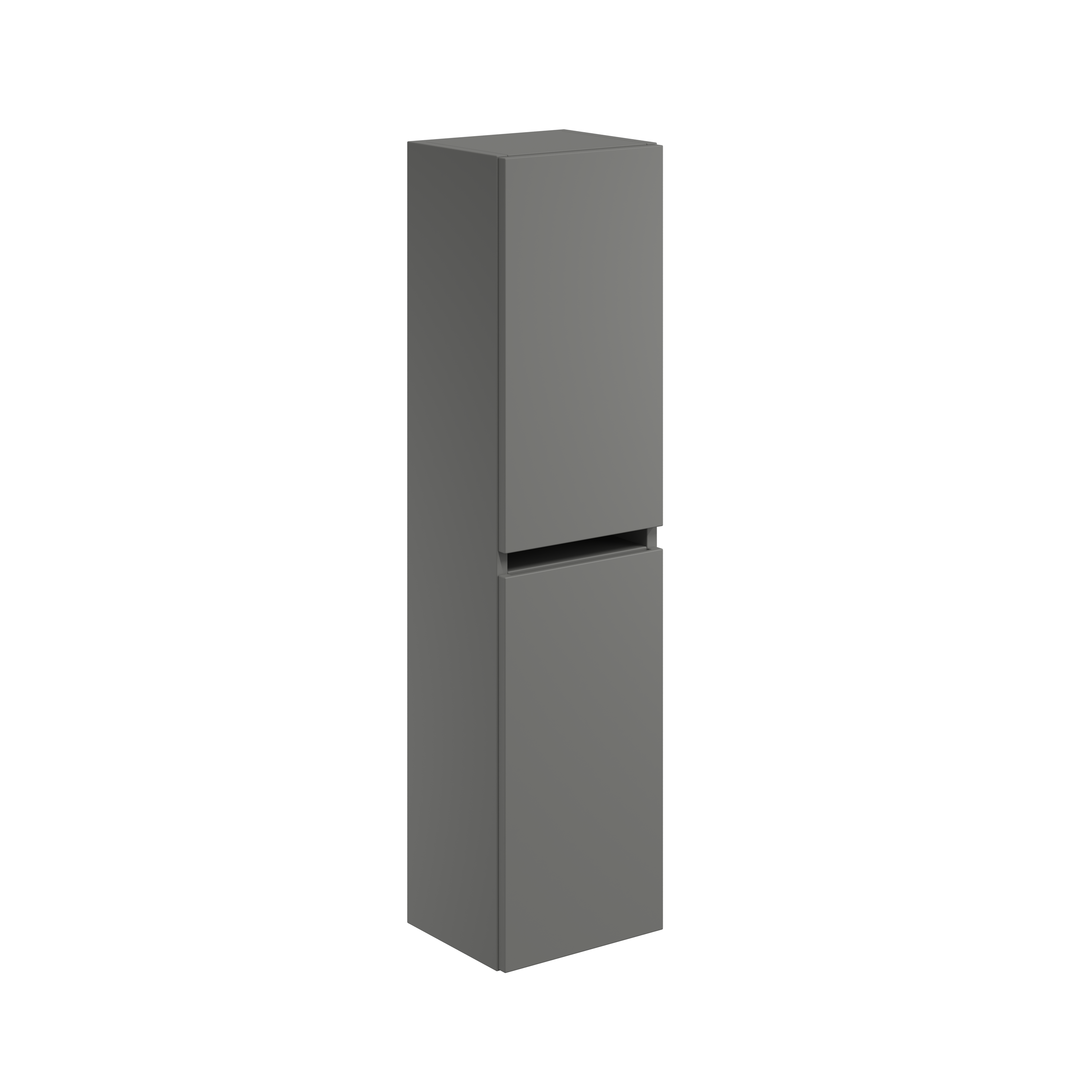 Scudo Aubrey 300mm x 1200mm x 265mm floorstanding tall boy unit in Dust Grey with integral handle