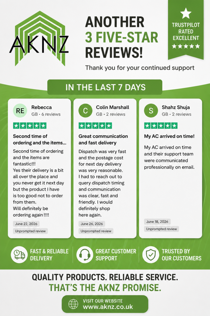 Another 3 Five-Star Trustpilot Reviews in Just 7 Days – Thank You for Trusting AKNZ!