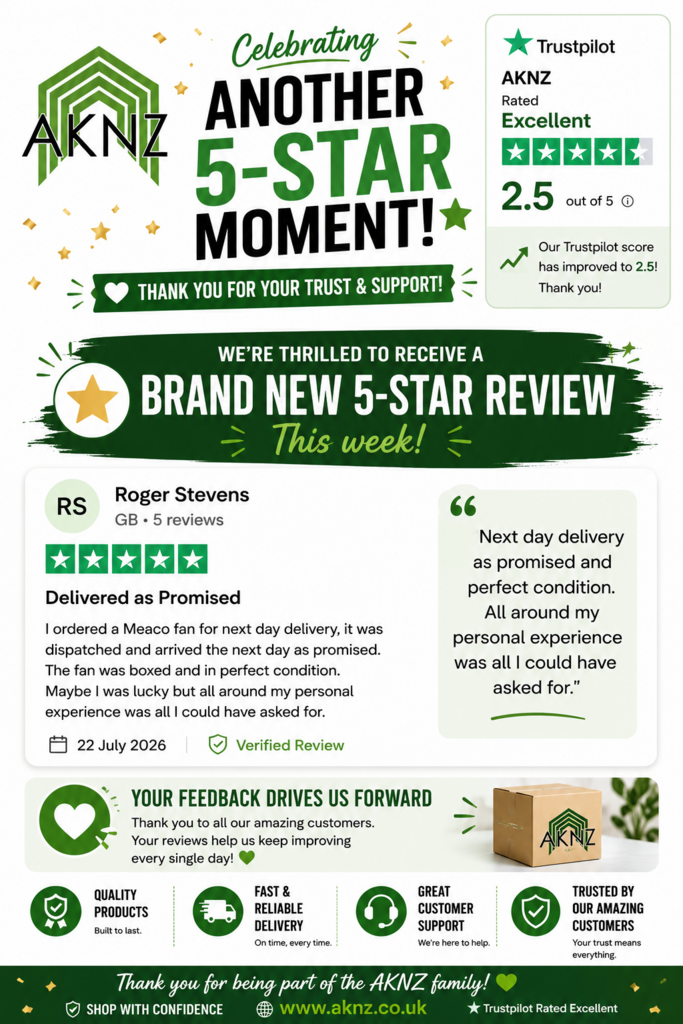 AKNZ Trustpilot Score Reaches 2.5 as We Celebrate Another 5-Star Customer Review