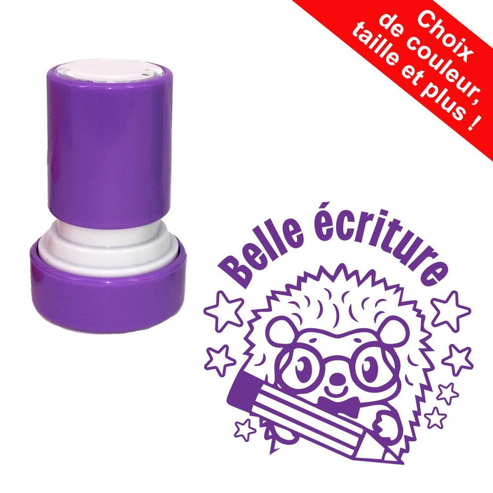 Tampon Enseignant | Belle écriture Tampon Auto-Encreur Motif Hérisson Mignon. Options Personnalises