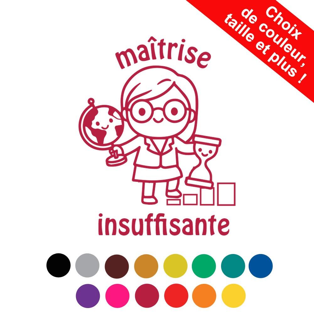 Tampon Enseignant | Maîtrise Insuffisante Tampons Encreurs Personnalises de en_route_vers_le_savoir