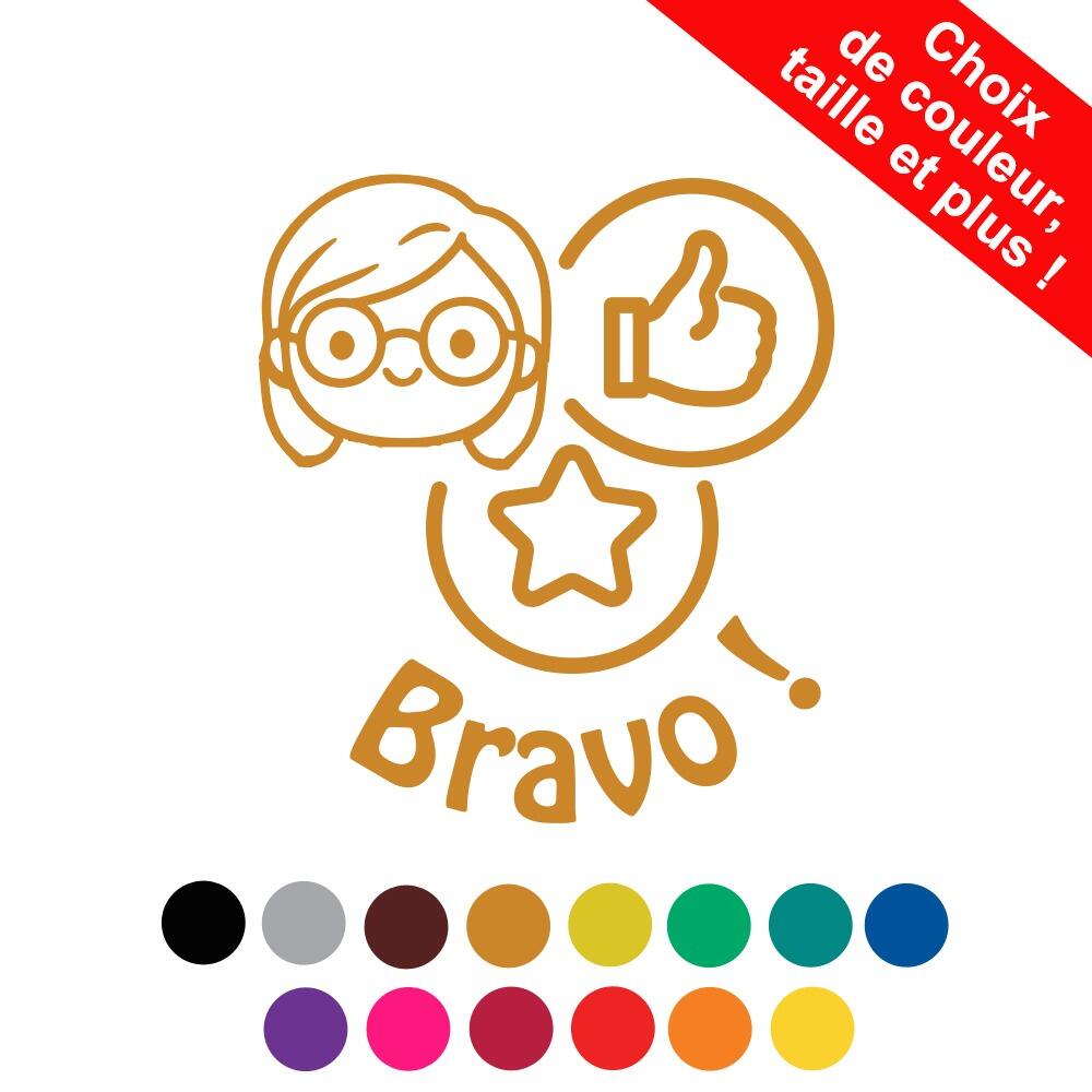 Tampon Enseignant | Bravo ! Tampon Encreur Personnalisé de en_route_vers_le_savoir