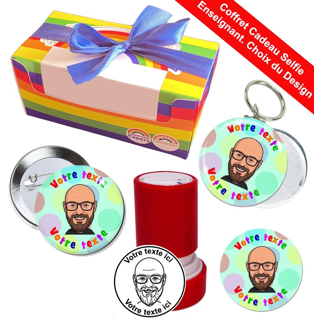 Coffret Cadeau Selfie Premium Enseignant Personnalisé | Cadeau Fin d'Année Maître/Maîtresse