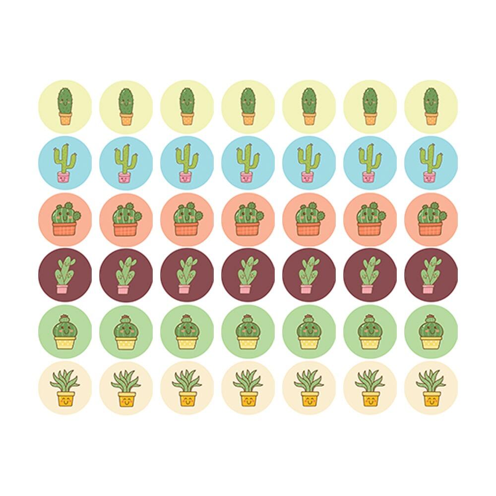 Stickers Enseignants | Petits Autocollants de Récompense pour Enseignants « Cactus Fun » Cenicienta
