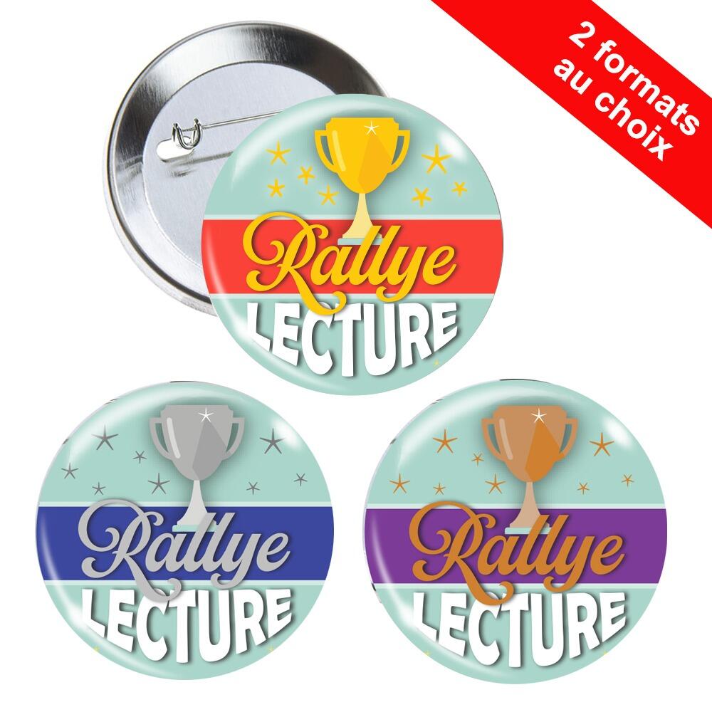 Badges Lecture | Badges Rallye Lecture - Set Trophée Doré, Argenté, Bronze