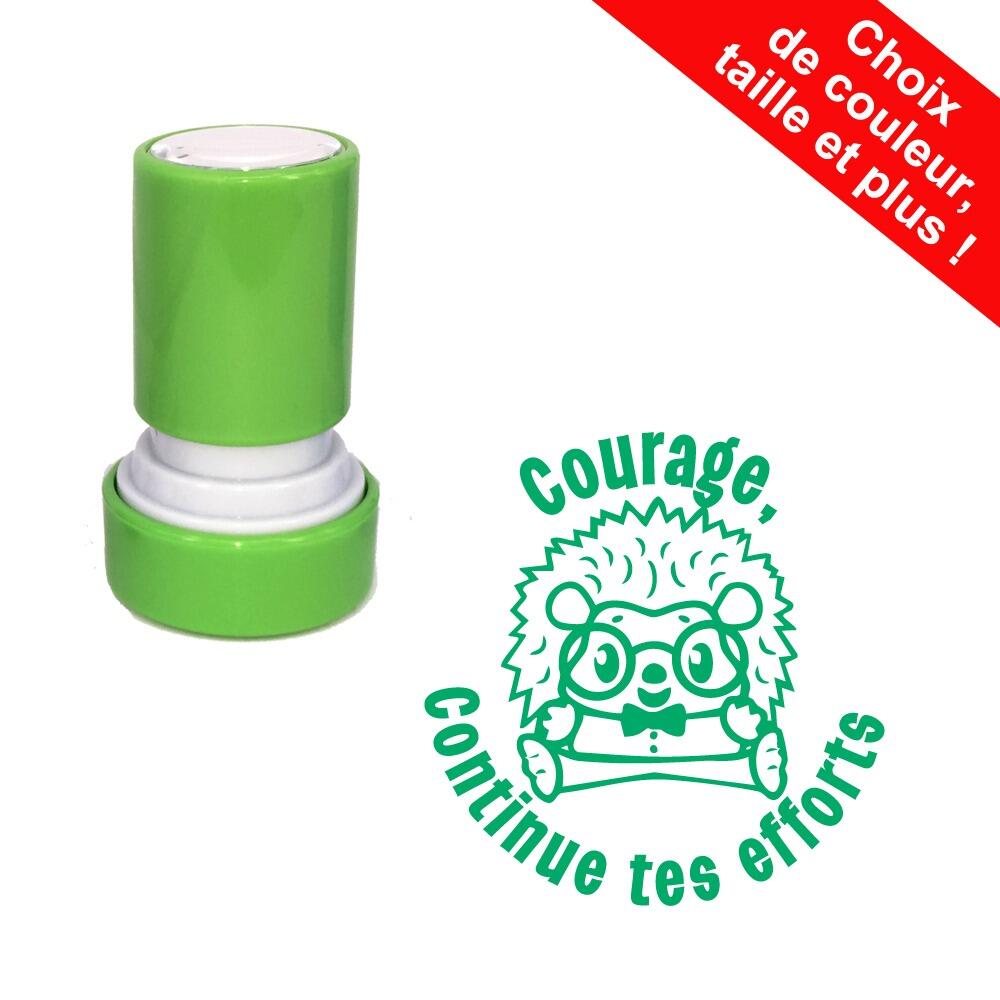 Tampons Enseignants | Courage, Continue tes efforts Tampon Encreur Motif Hérisson Mignon.