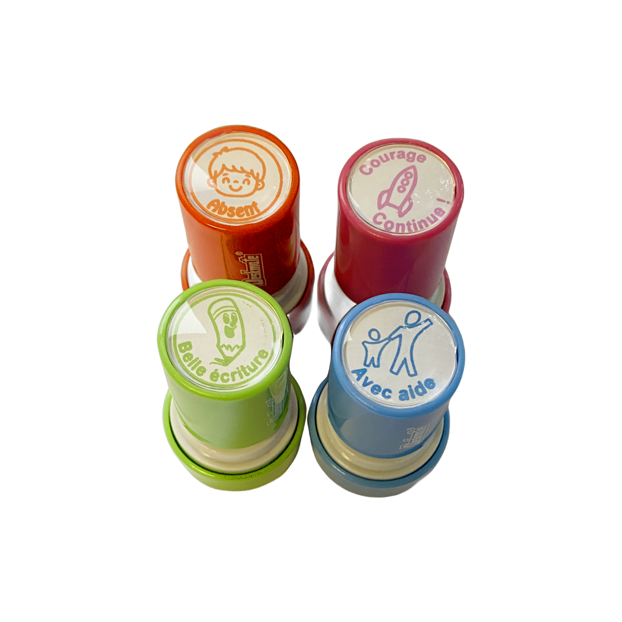 Tampons Enseignants | Vente ! Lot de 4 tampons auto-encreurs mixtes pour les enseignants