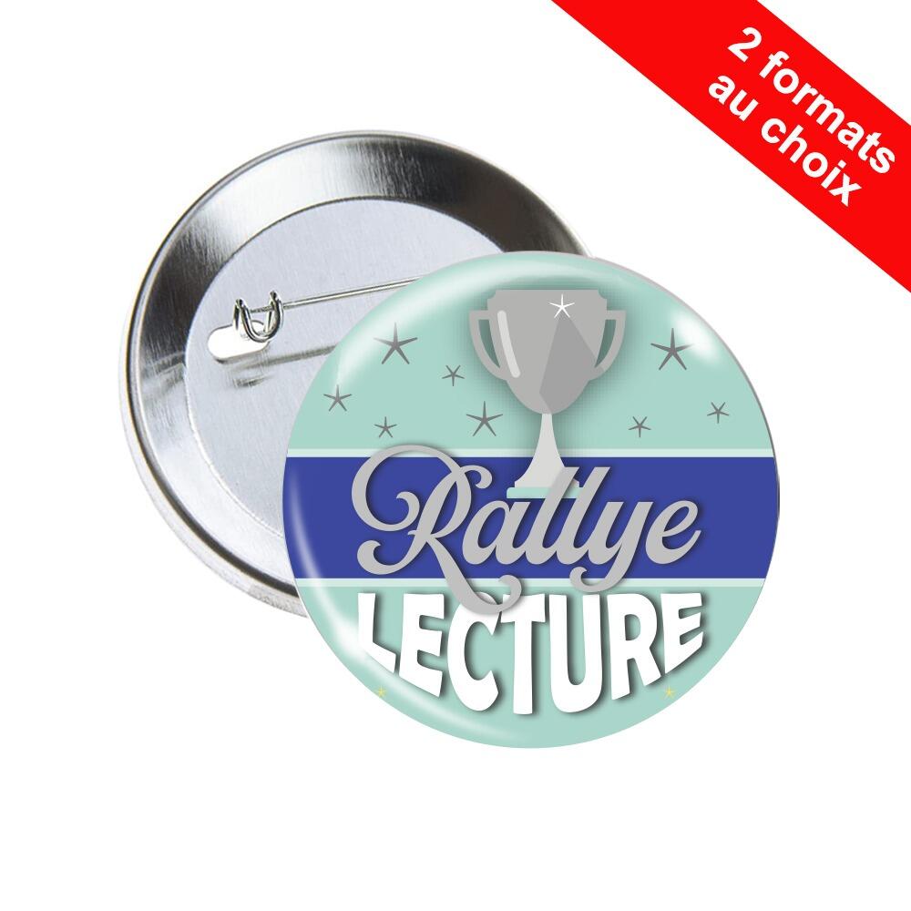 Badges Lecture | Badges Rallye Lecture Trophée Argent - 38mm/63mm
