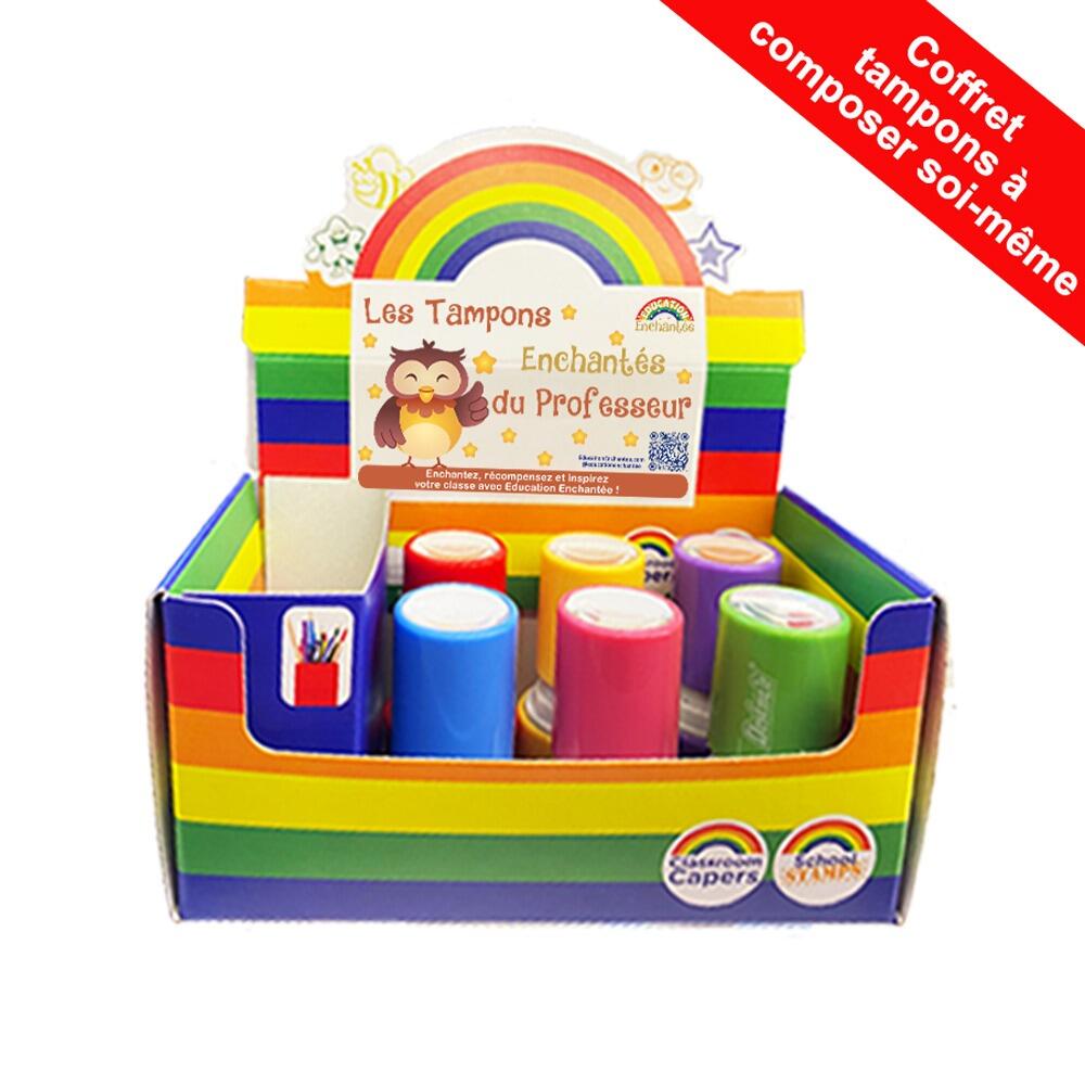 Tampons Enseignants | Coffret de Tampons Auto-encreurs Hibou Classmates. Choisissez 6 à 8 tampons